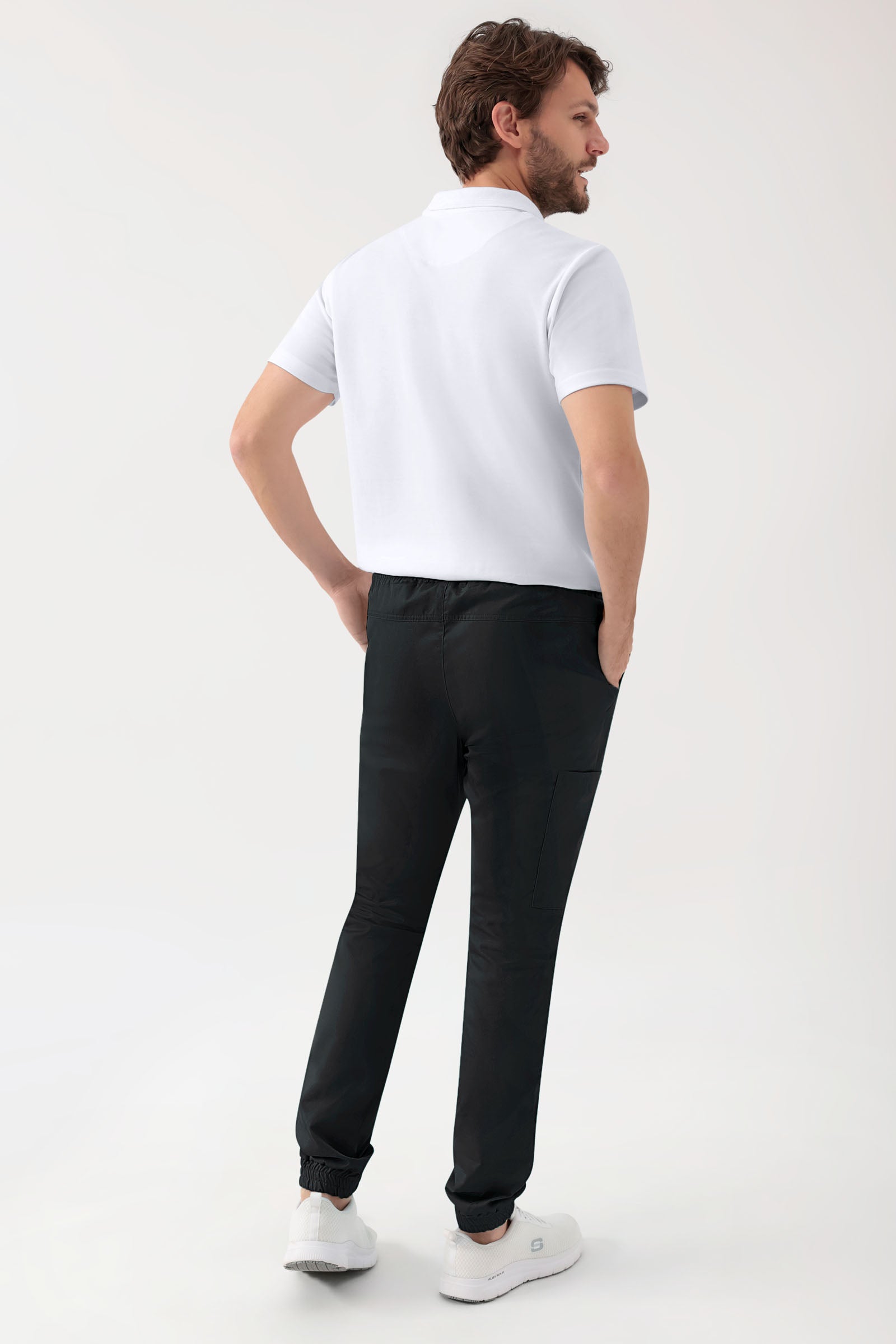 GREEN Stretch Hose Herren - Jogpants Style schwarz