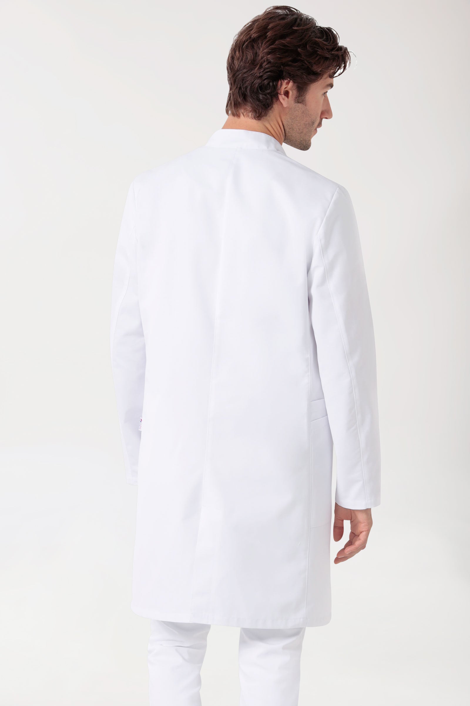 Mantel Herren - Stehkragen weiß