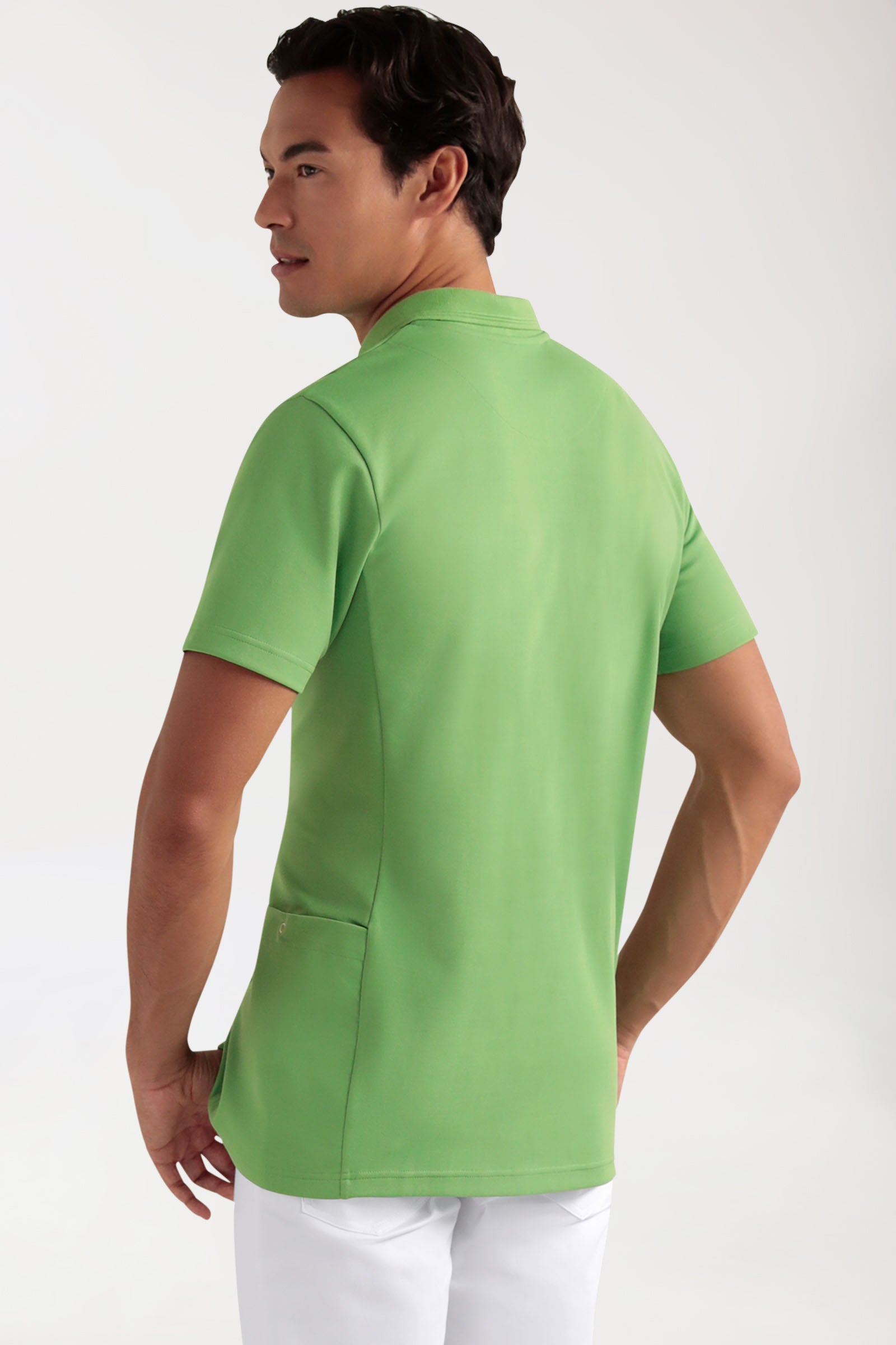 COMFY FLEX Stretch Schlupfkasack Herren - Polokragen apfelgrün