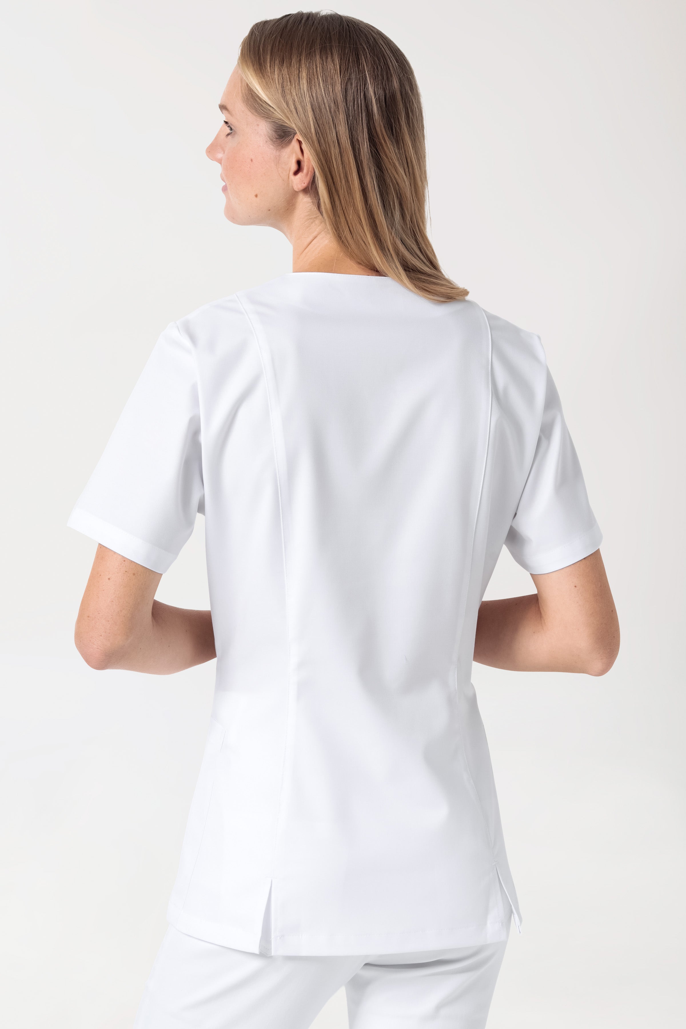 Schlupfkasack Damen - Stretch weiß, Rückansicht