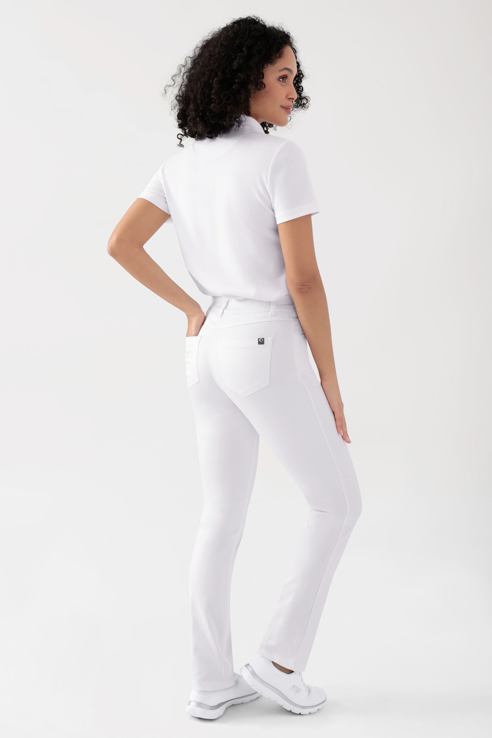 COMFY FLEX 5-Pocket Hose Damen - gerades Bein weiß