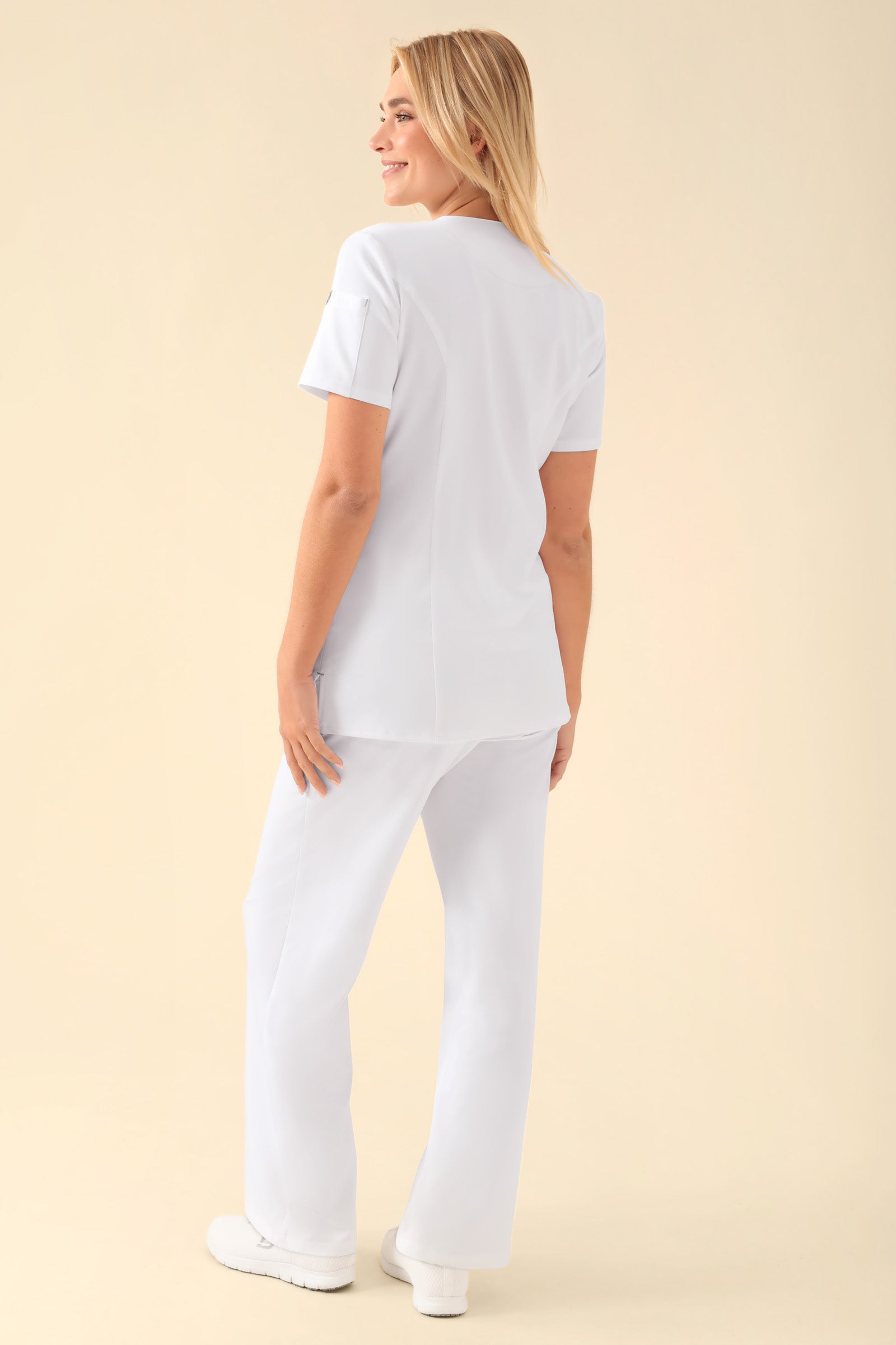 KAERE Kasack Damen - durchgeknöpft weiß