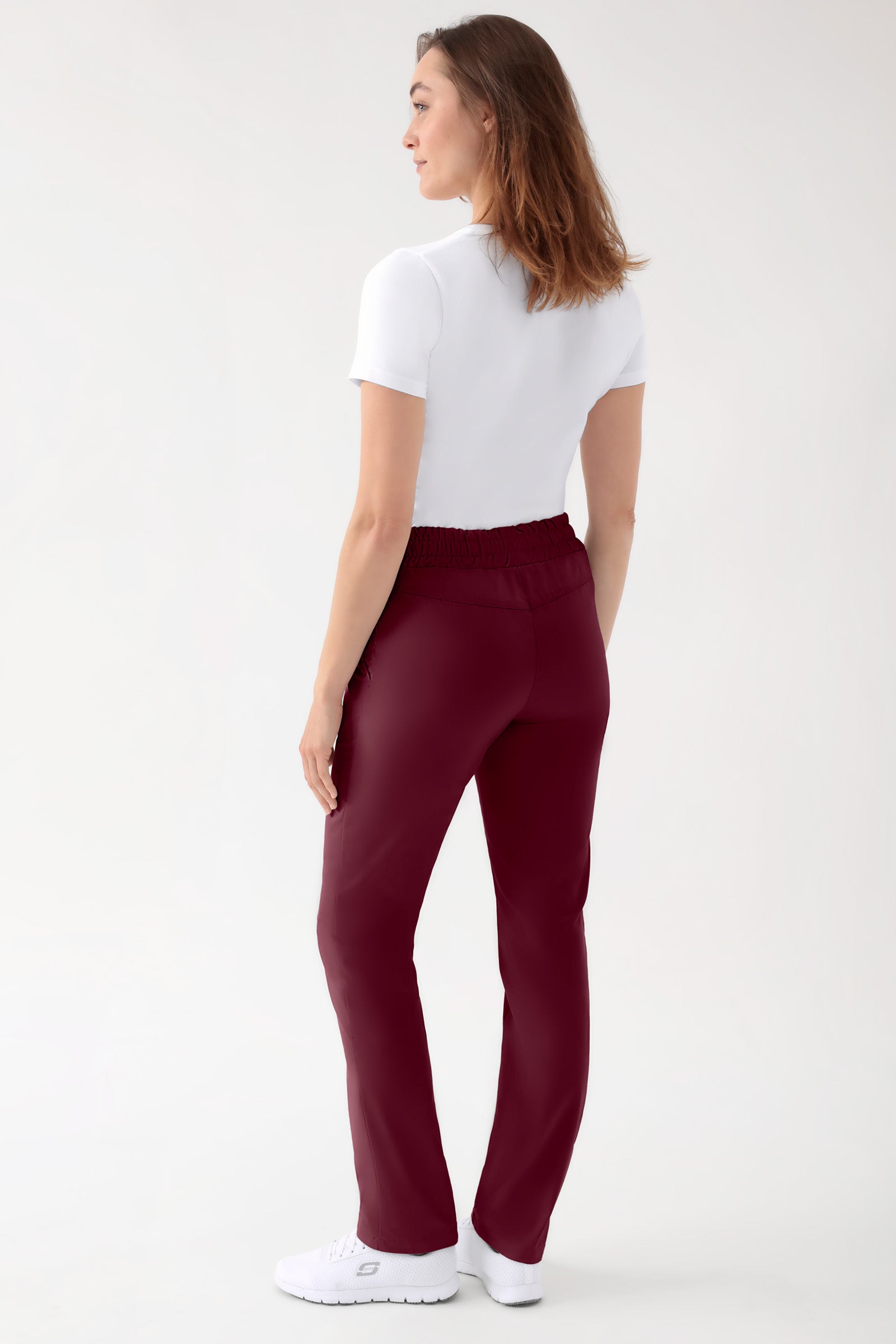 CORE Hose Unisex - hoher Bund bordeaux, Rückansicht