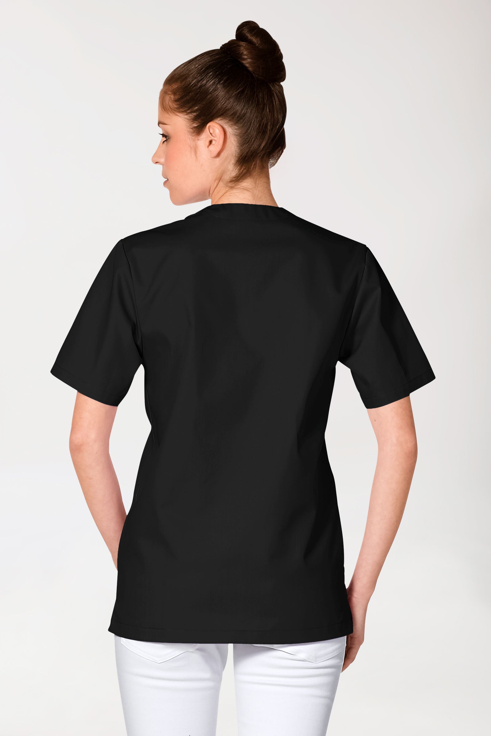 JUST STRONG Schlupfkasack Unisex - V-Ausschnitt schwarz, Rückansicht