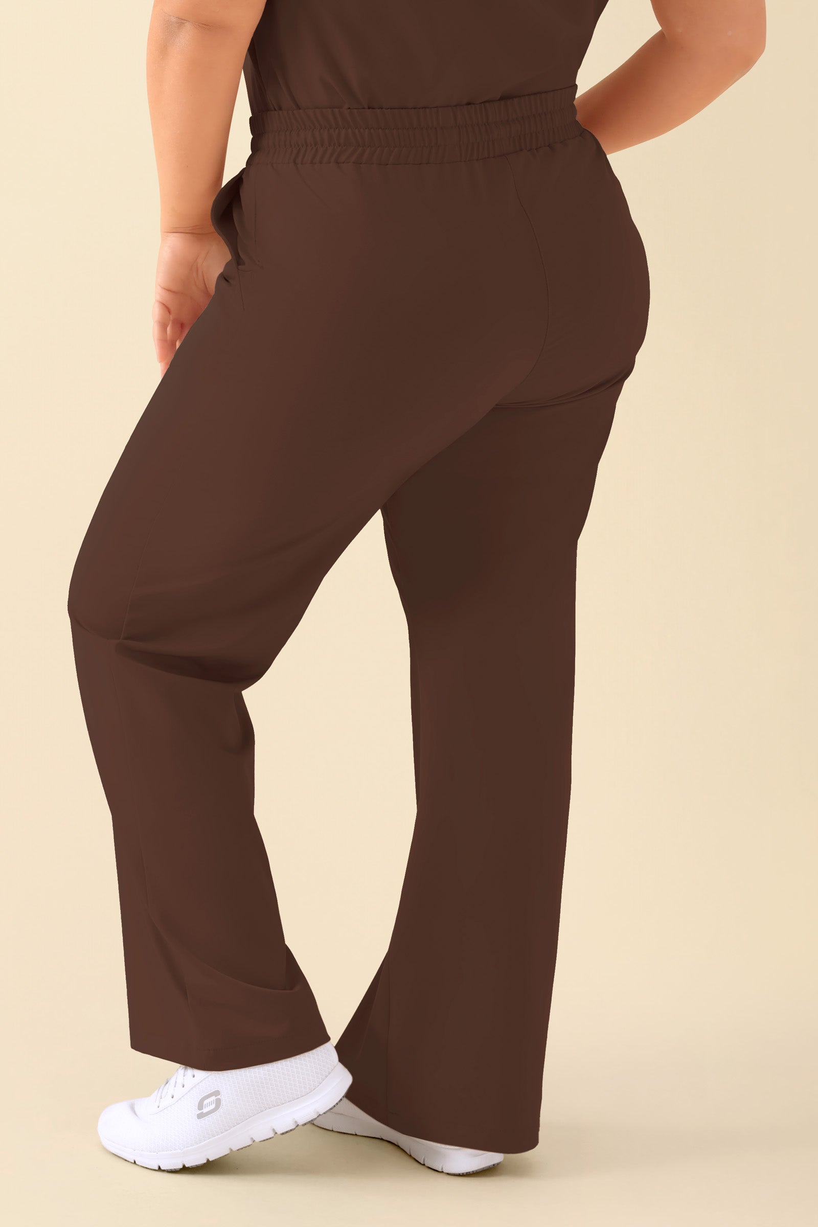 KAERE Hose Damen - weites Bein coffee, Rückansicht