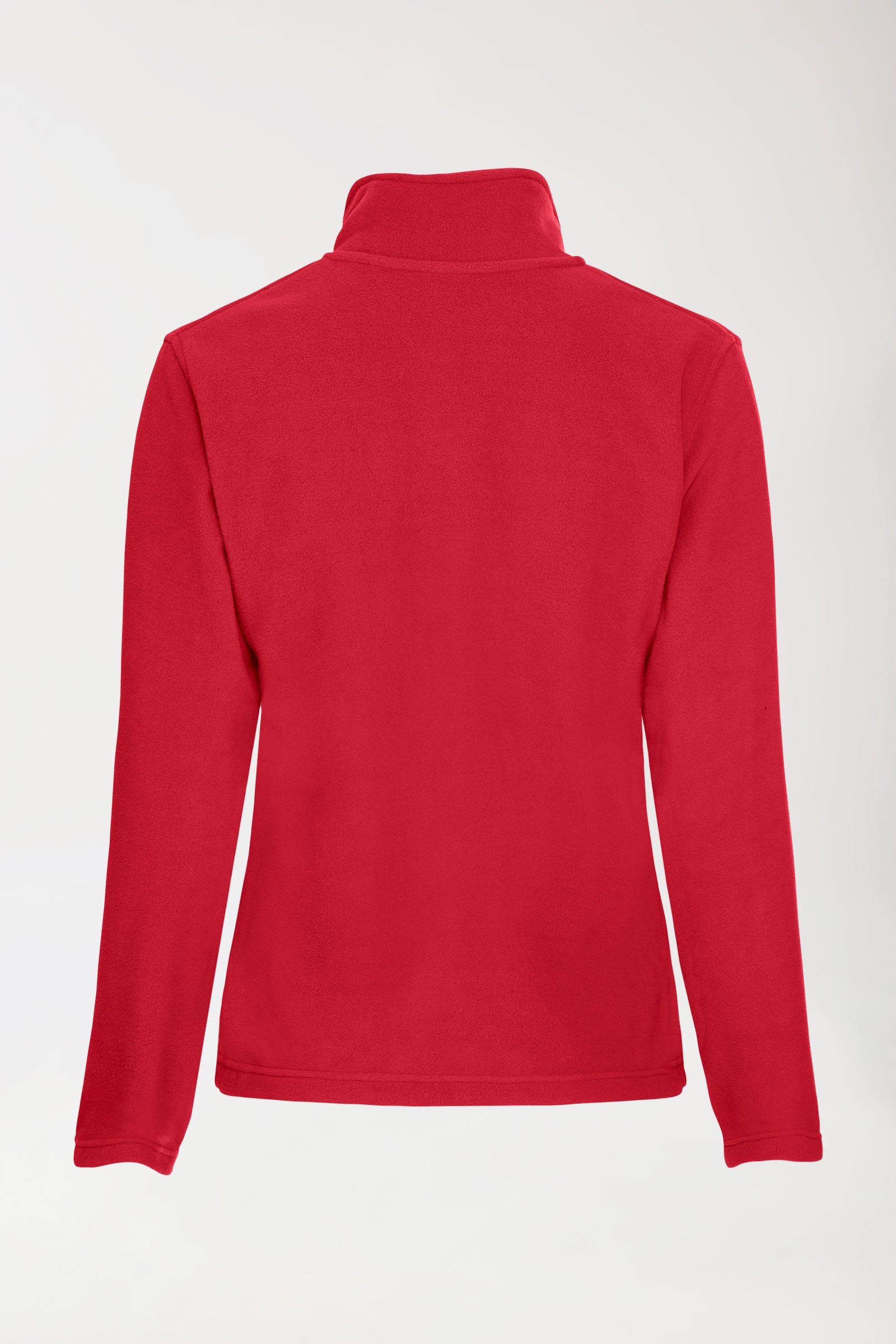 Fleecejacke Damen - Stehkragen rot