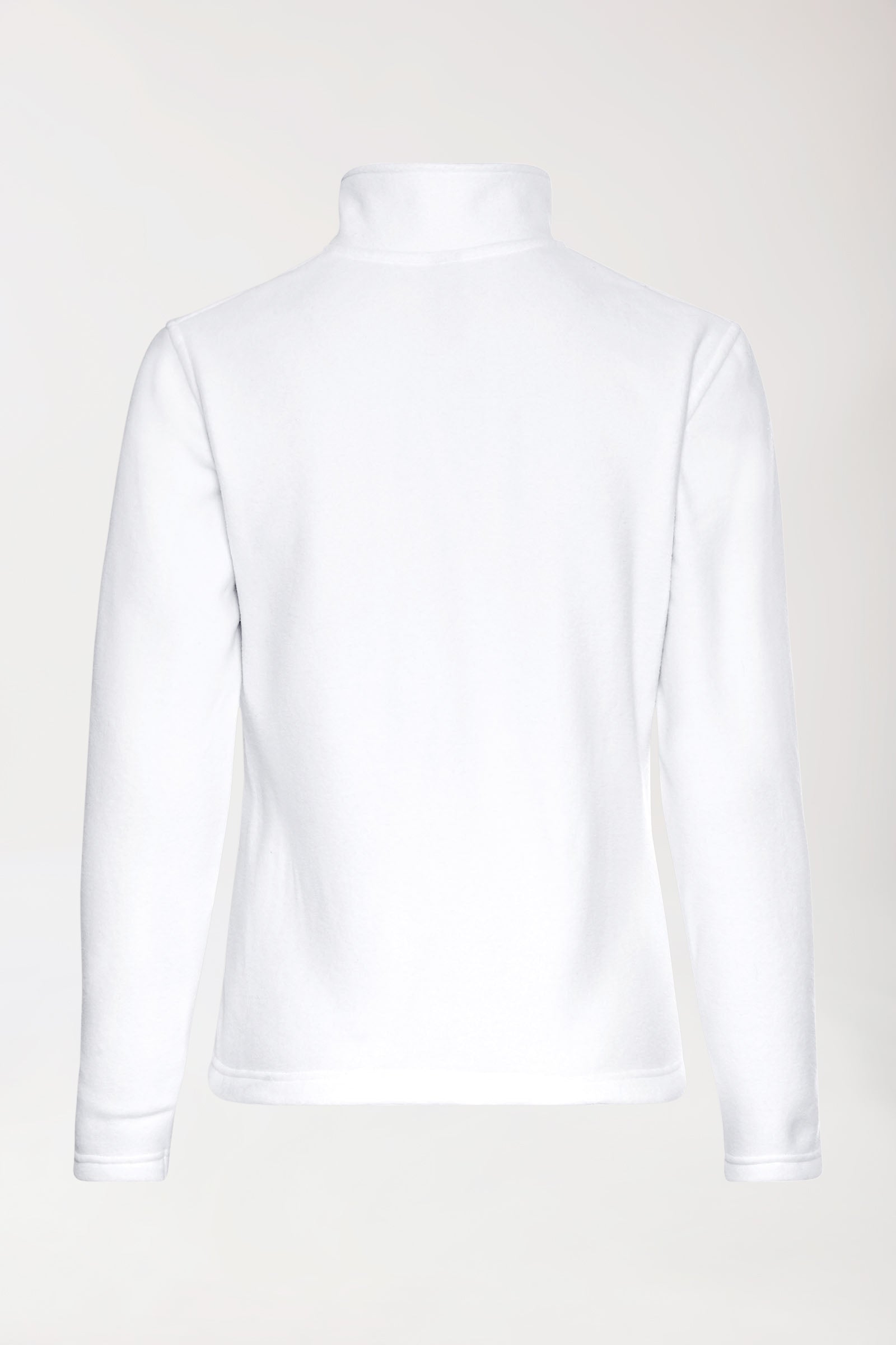 Fleecejacke Damen - Reißverschluss - Stehkragen weiß
