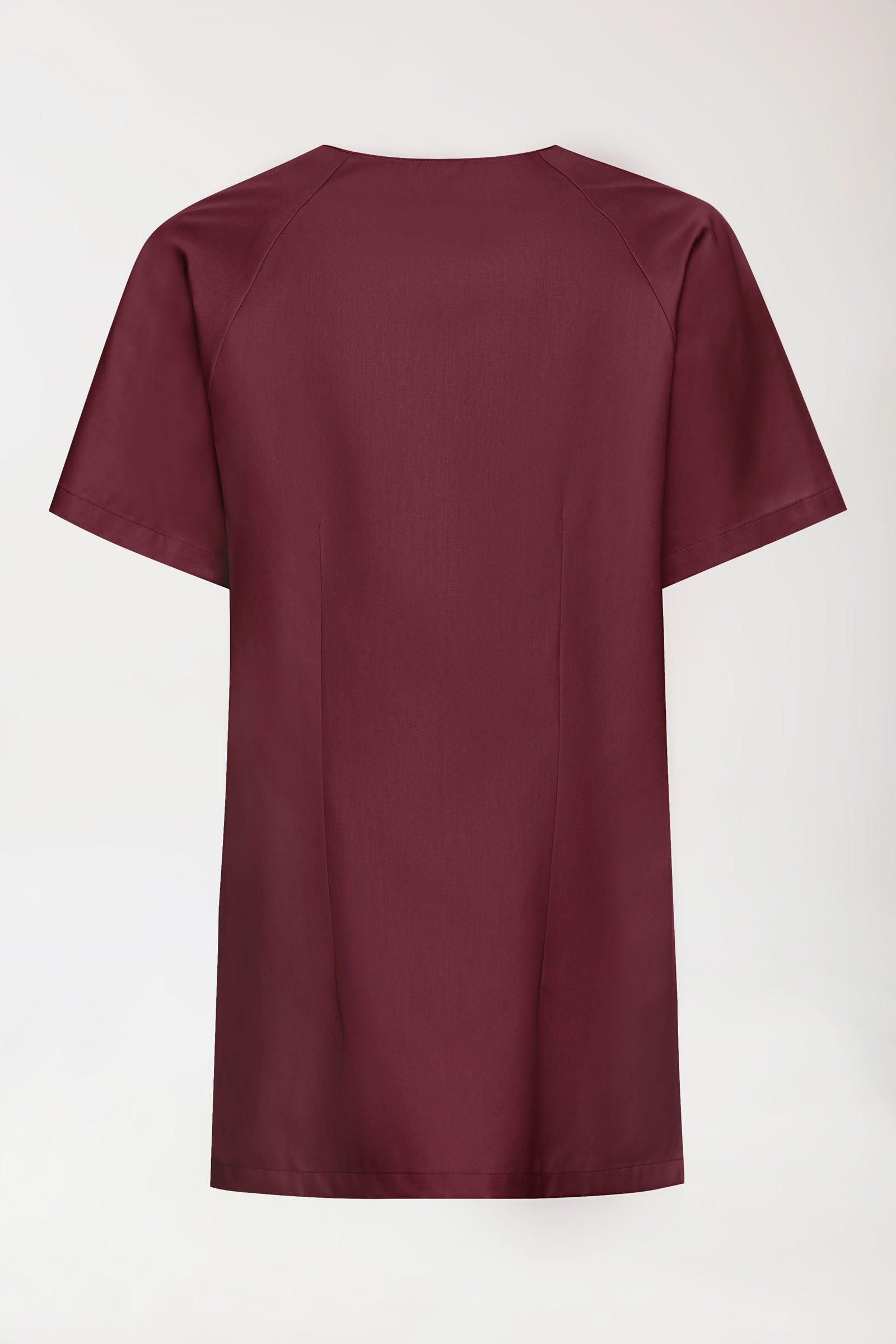 DER Kasack-Kasack Damen - durchgeknöpft bordeaux, Rückansicht