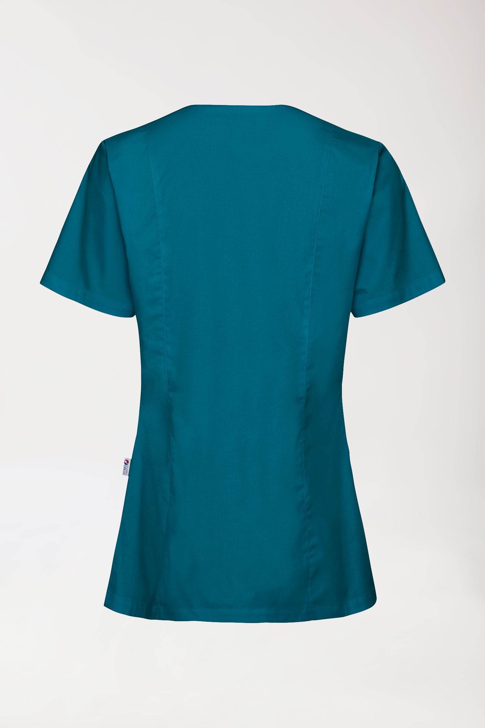 Stretch Kasack Damen - durchgeknöpft petrol