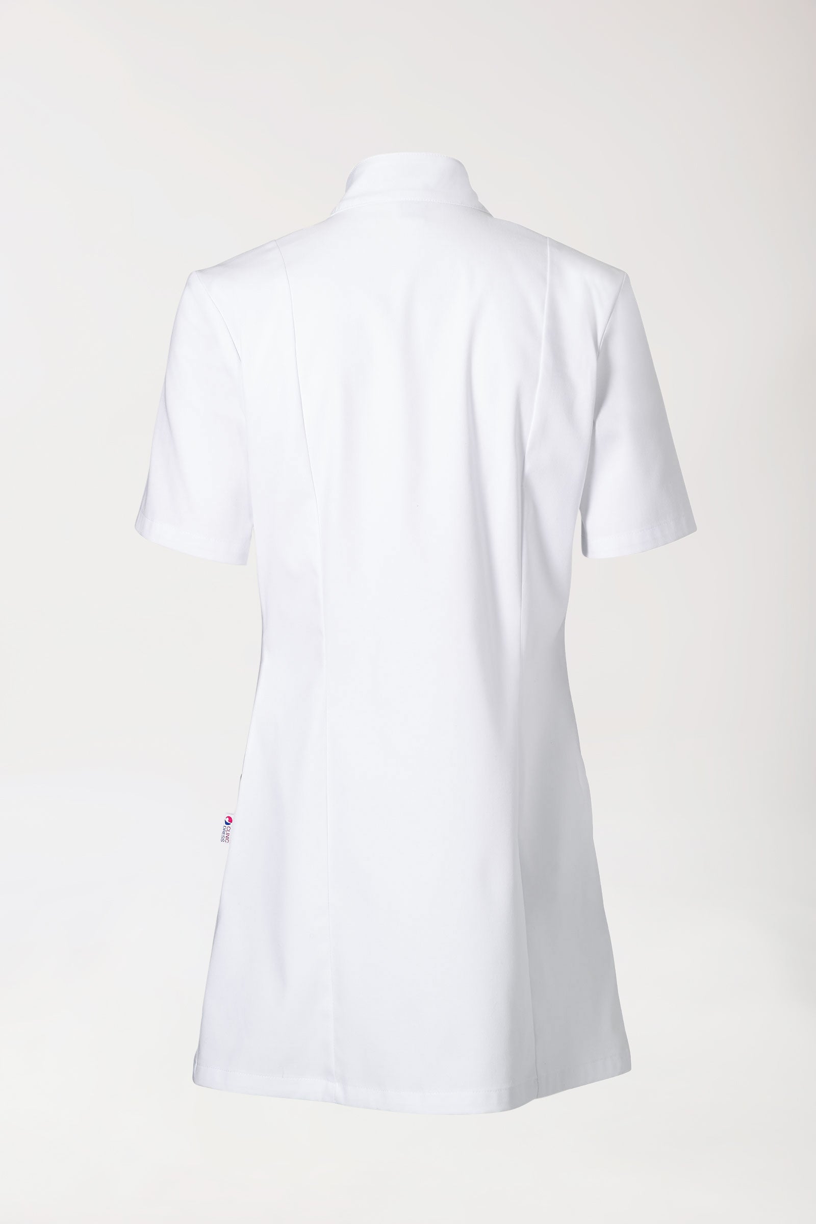 Beauty Kasack Damen - Stehkragen weiß