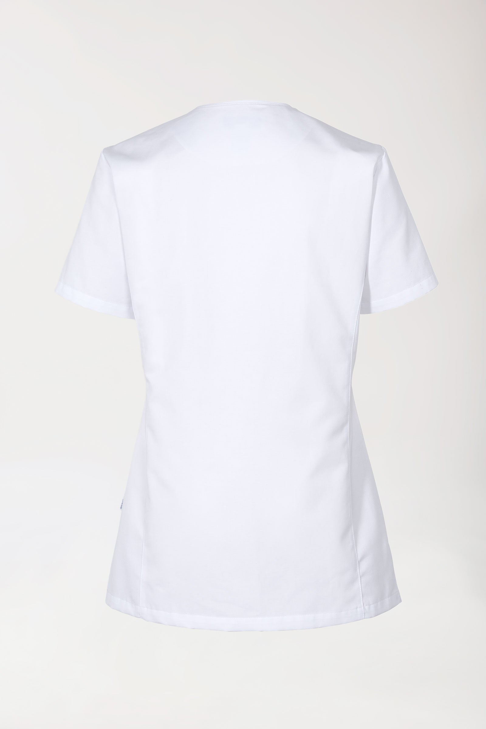 Beauty Kasack Damen - Druckknopfleiste weiß