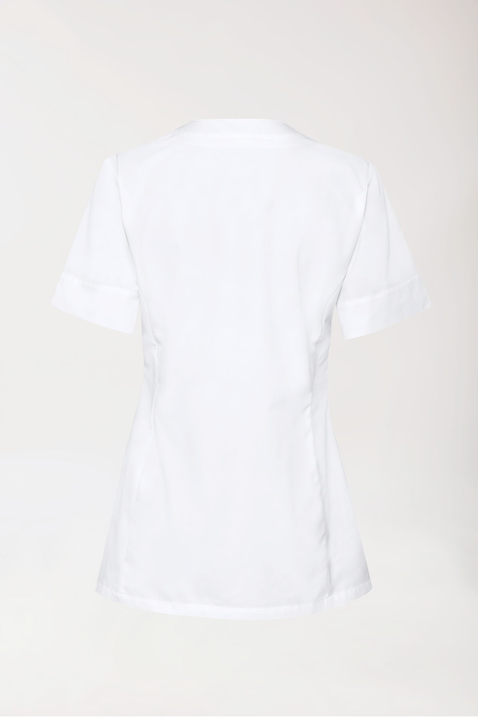 Beauty Kasack Damen - verdeckte Knopfleiste weiß