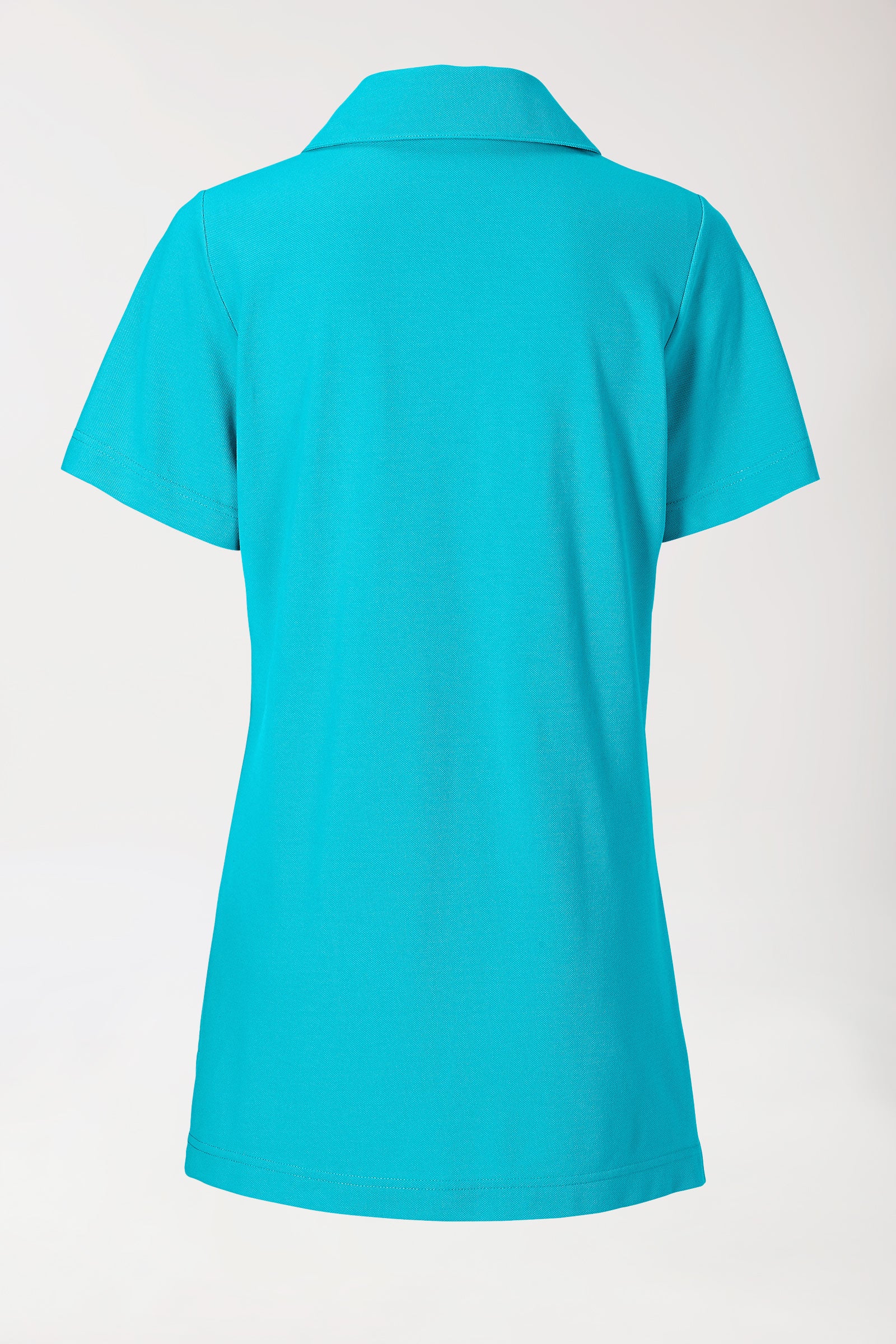 Piqué Longshirt Damen - mit Kragen curaçao