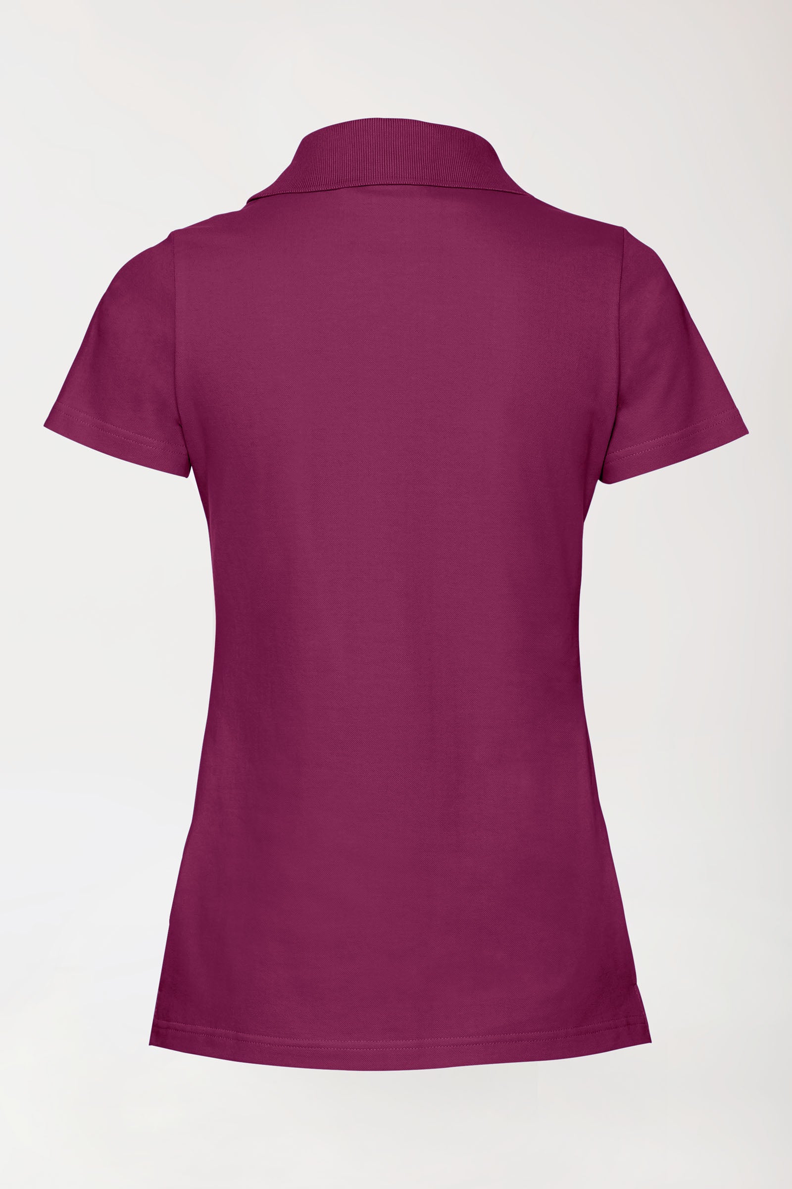 Stretch Shirt Damen - Polokragen berry