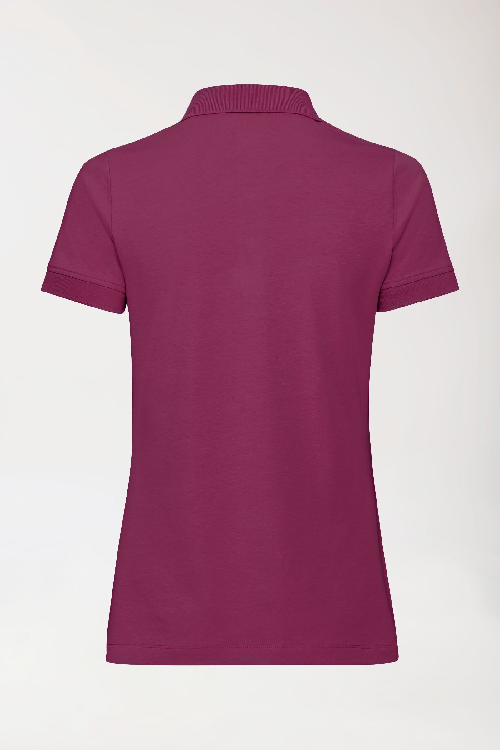 Stretch Shirt Damen - Polokragen - Knopfleiste berry