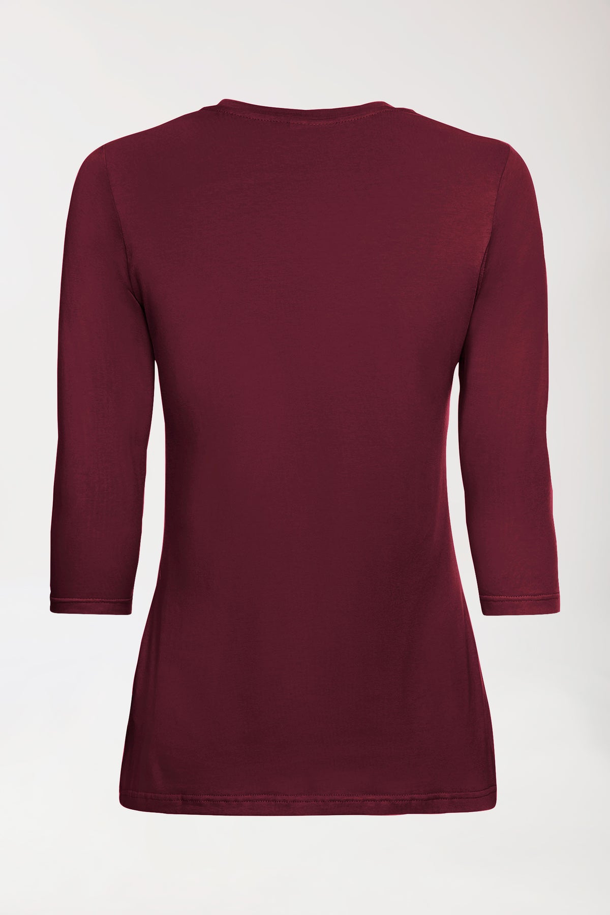 CORE Shirt Damen - 3/4 Arm bordeaux, Rückansicht