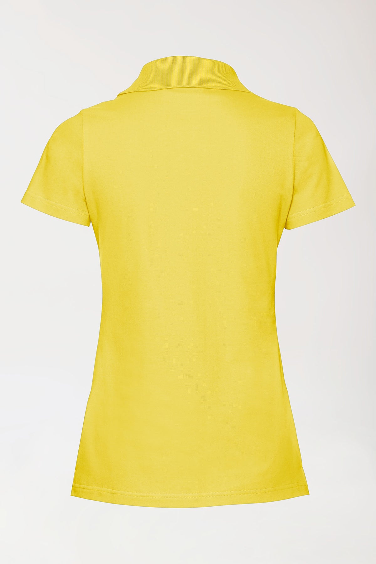 Stretch Shirt Damen - Polokragen gelb