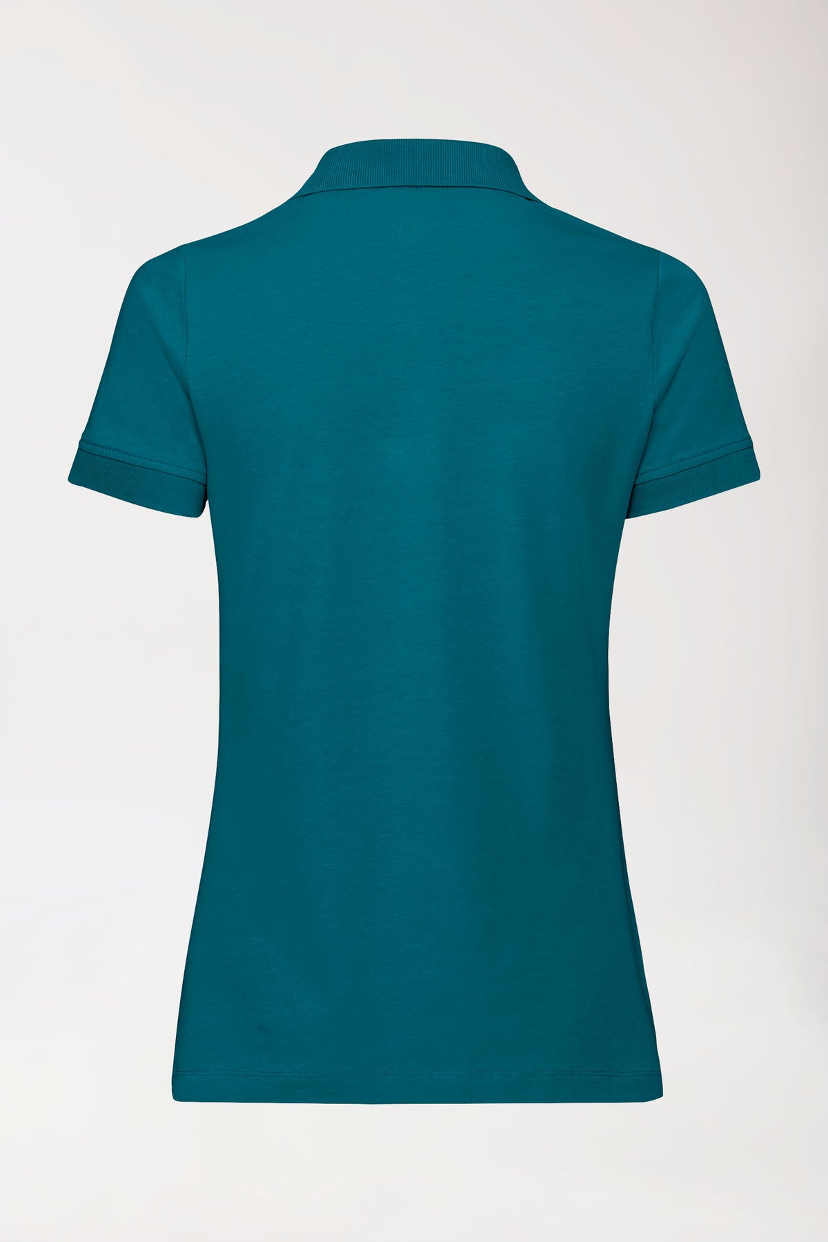 Stretch Shirt Damen - Polokragen - Knopfleiste petrol