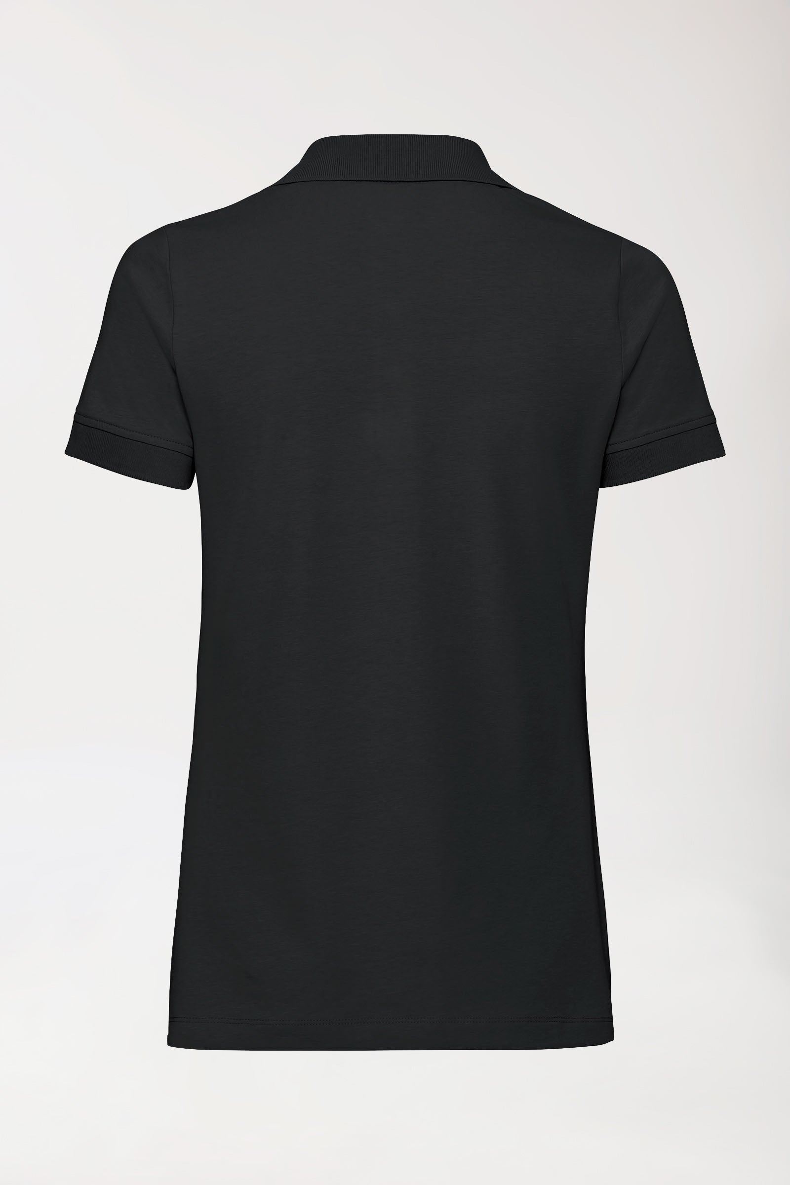 Stretch Shirt Damen - Polokragen - Knopfleiste schwarz