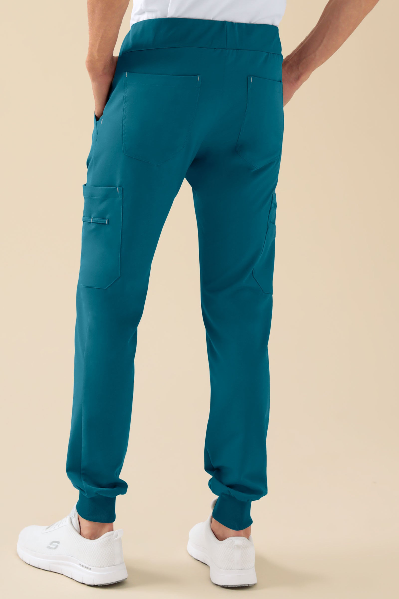 KAERE Hose Herren - Saumbündchen mit Beintaschen petrol