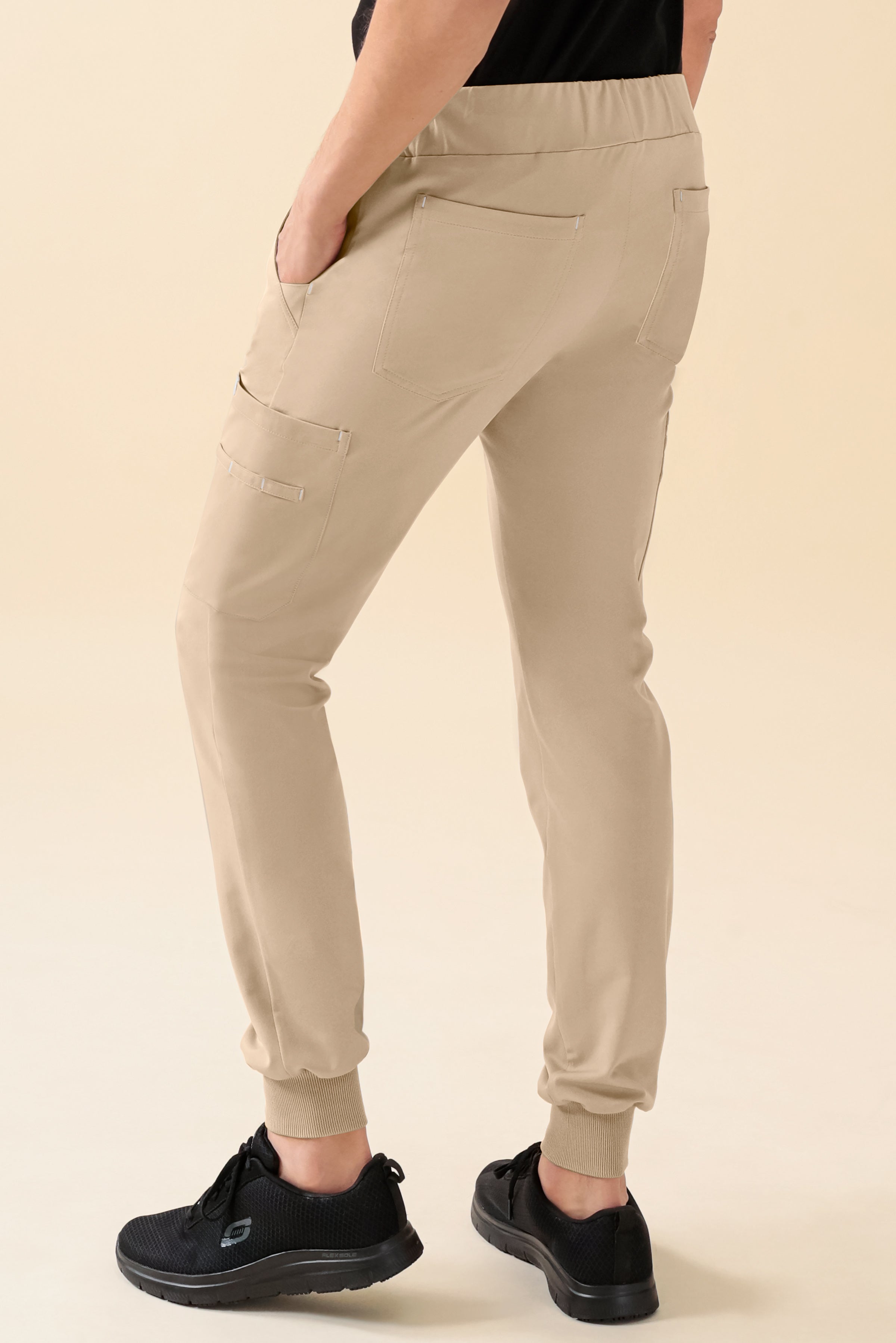 KAERE Hose Herren - Saumbündchen mit Beintaschen sand