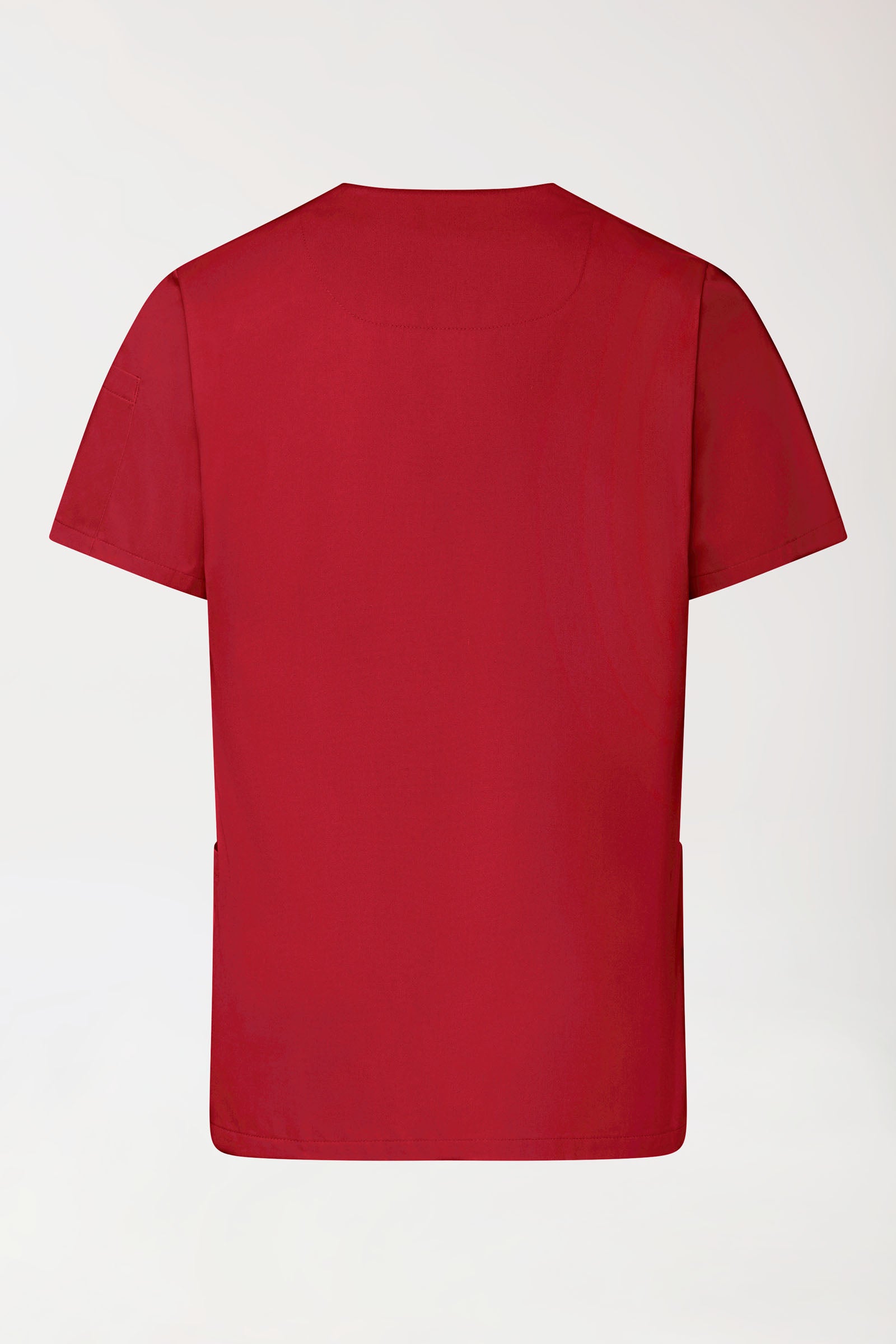 GREEN Stretch Schlupfkasack Herren - V-Ausschnitt rot