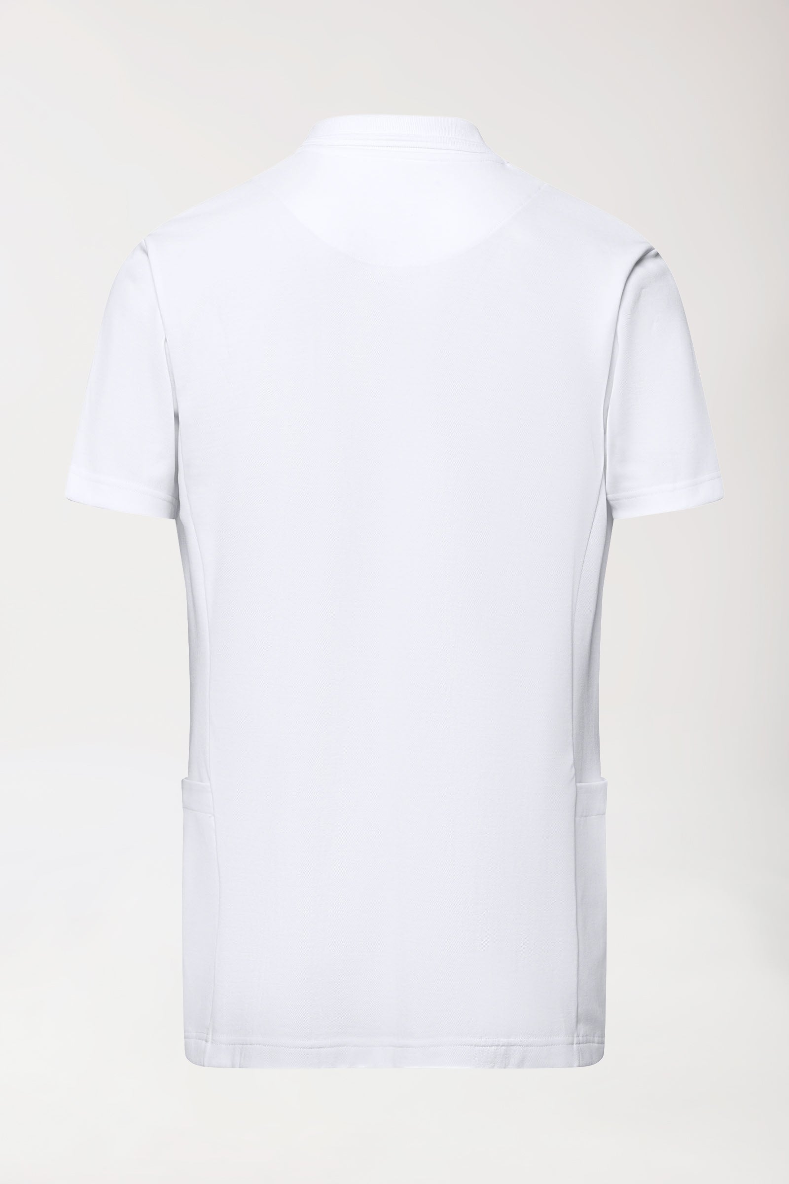 COMFY FLEX Stretch Schlupfkasack Herren - Polokragen weiß