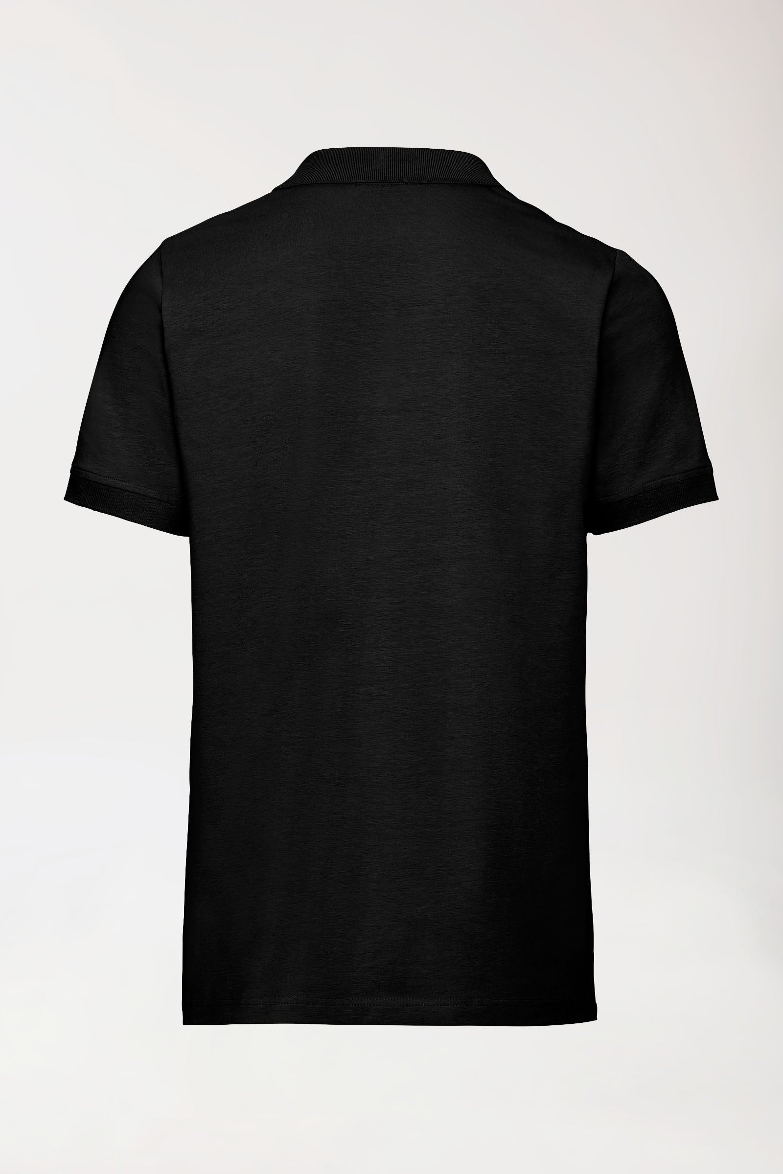 Stretch Shirt Herren - Polokragen - Knopfleiste schwarz