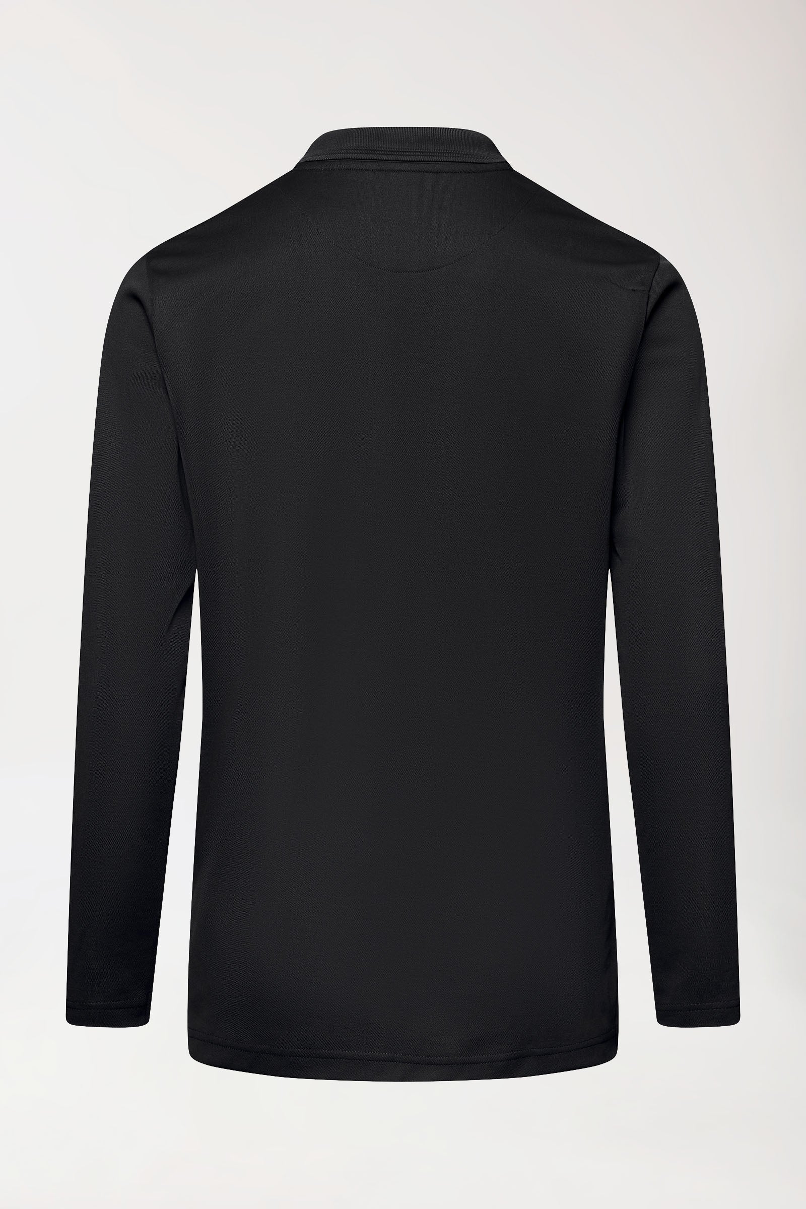 COMFY FLEX Stretch Longsleeve Herren - Polokragen schwarz