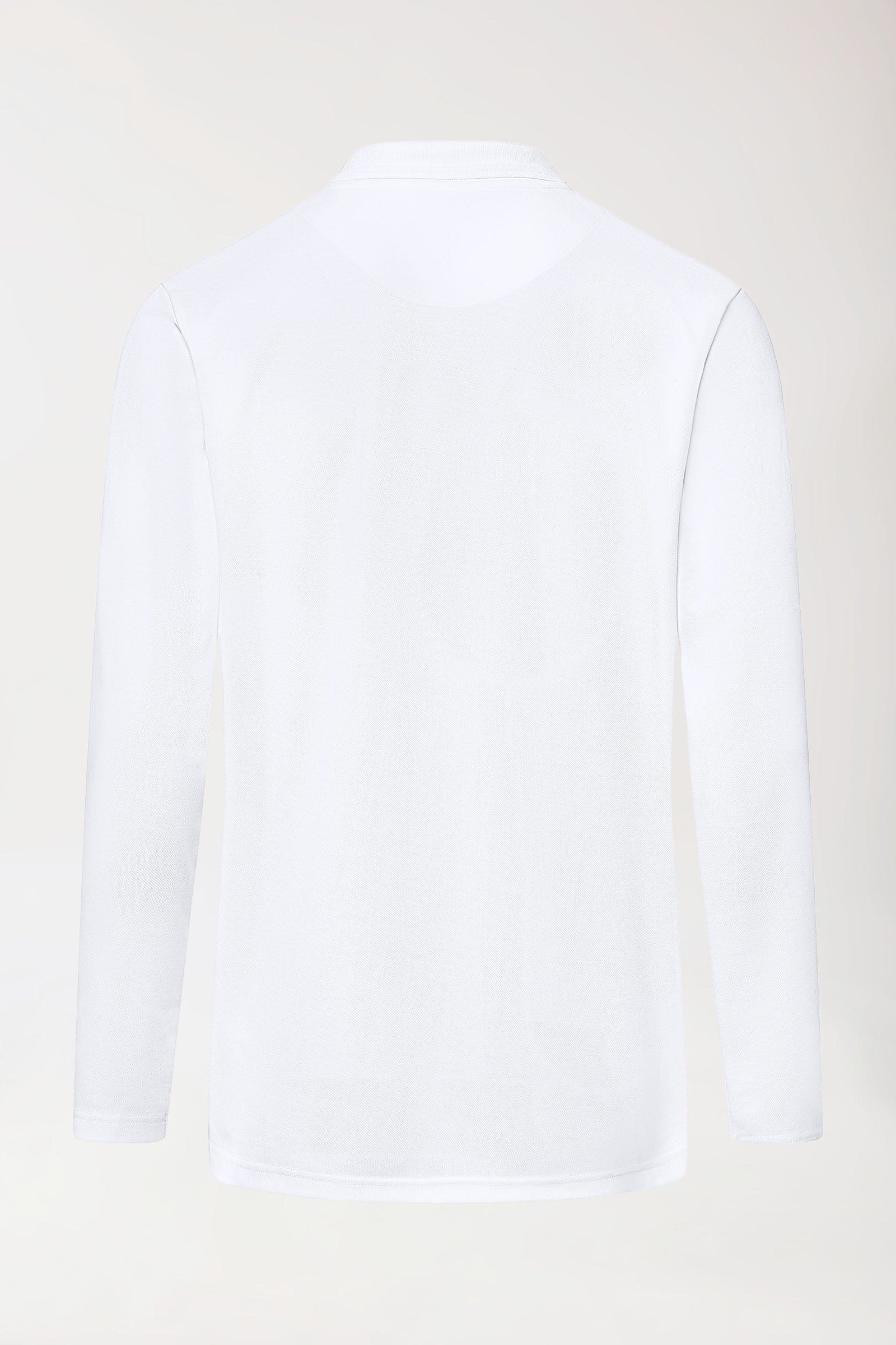 COMFY FLEX Stretch Longsleeve Herren - Polokragen weiß