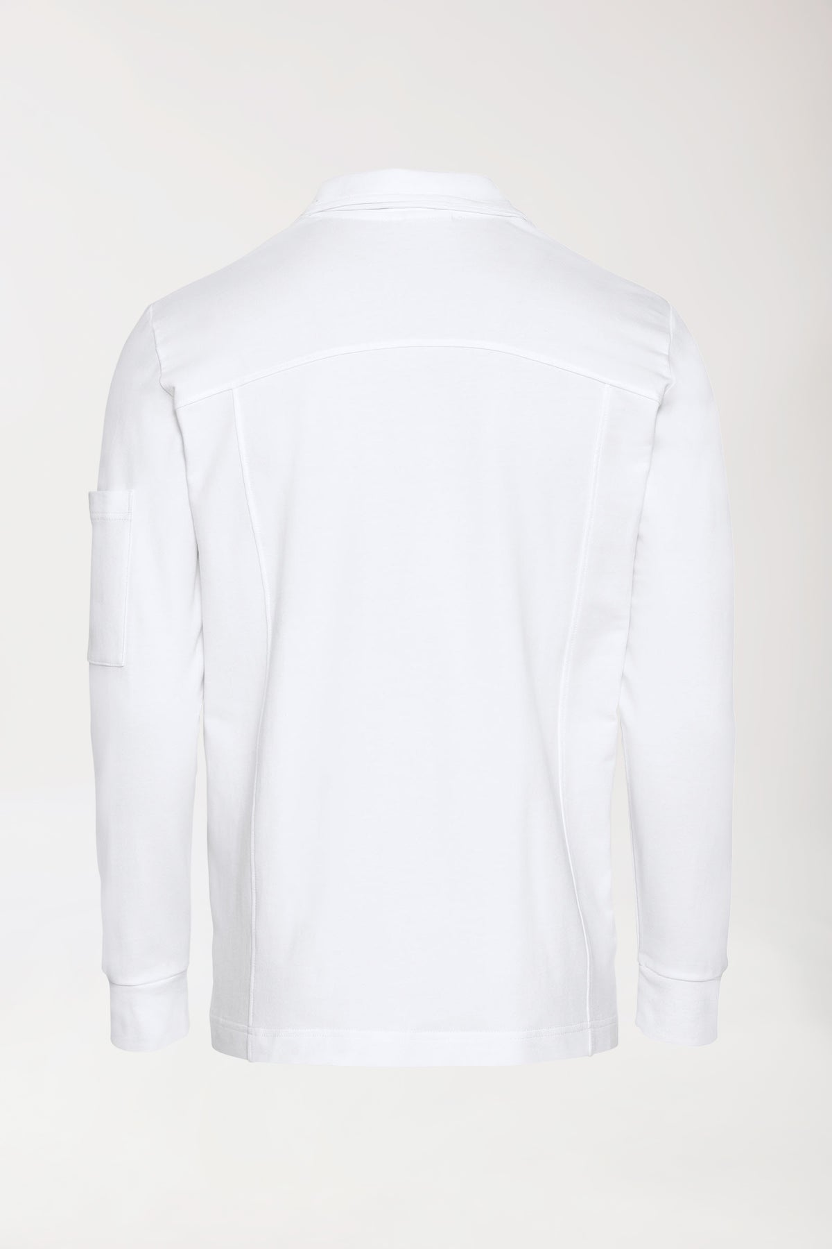 Sweatjacke Herren - Stehkragen weiß