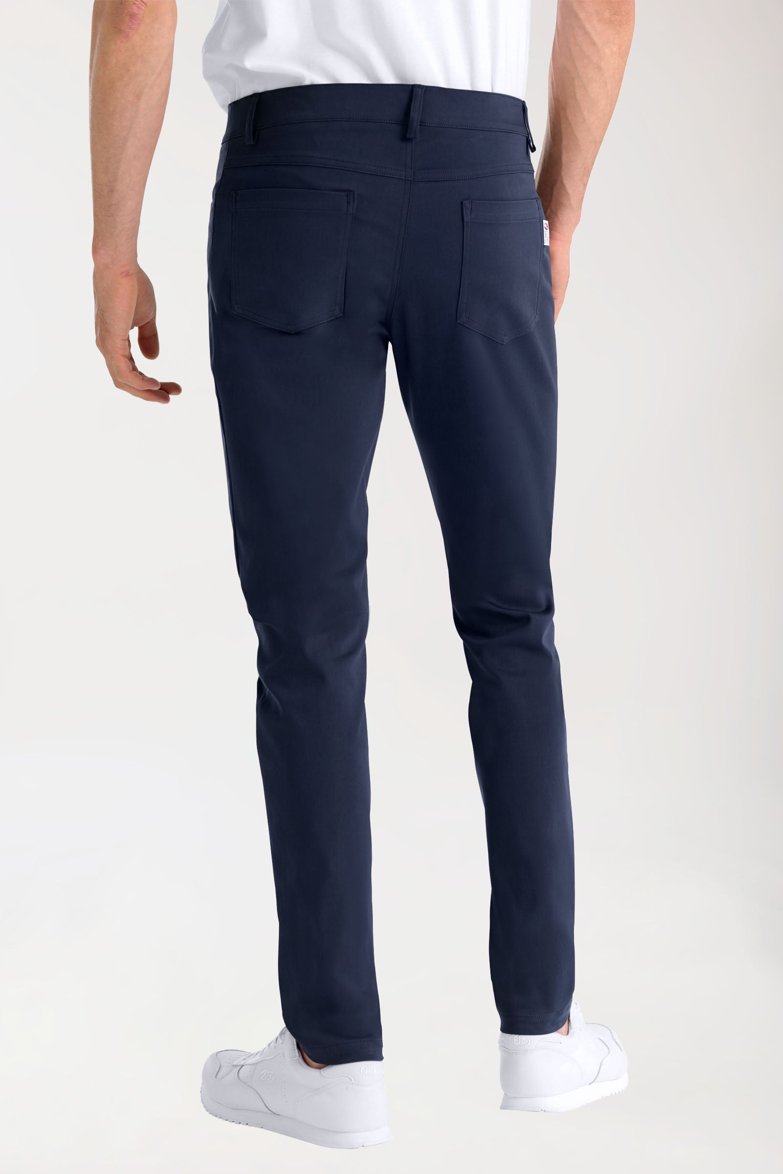 Stretch 5-Pocket Hose Herren - schlankes Bein navy