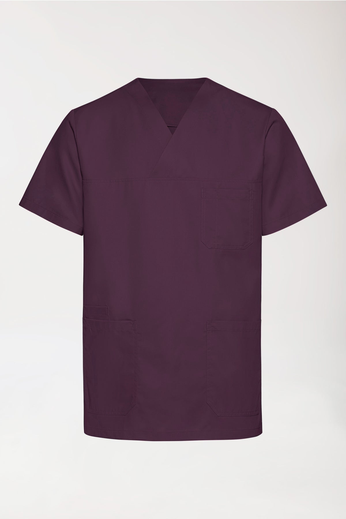 TENCEL™ Schlupfkasack Herren - V-Ausschnitt black berry, Rückansicht