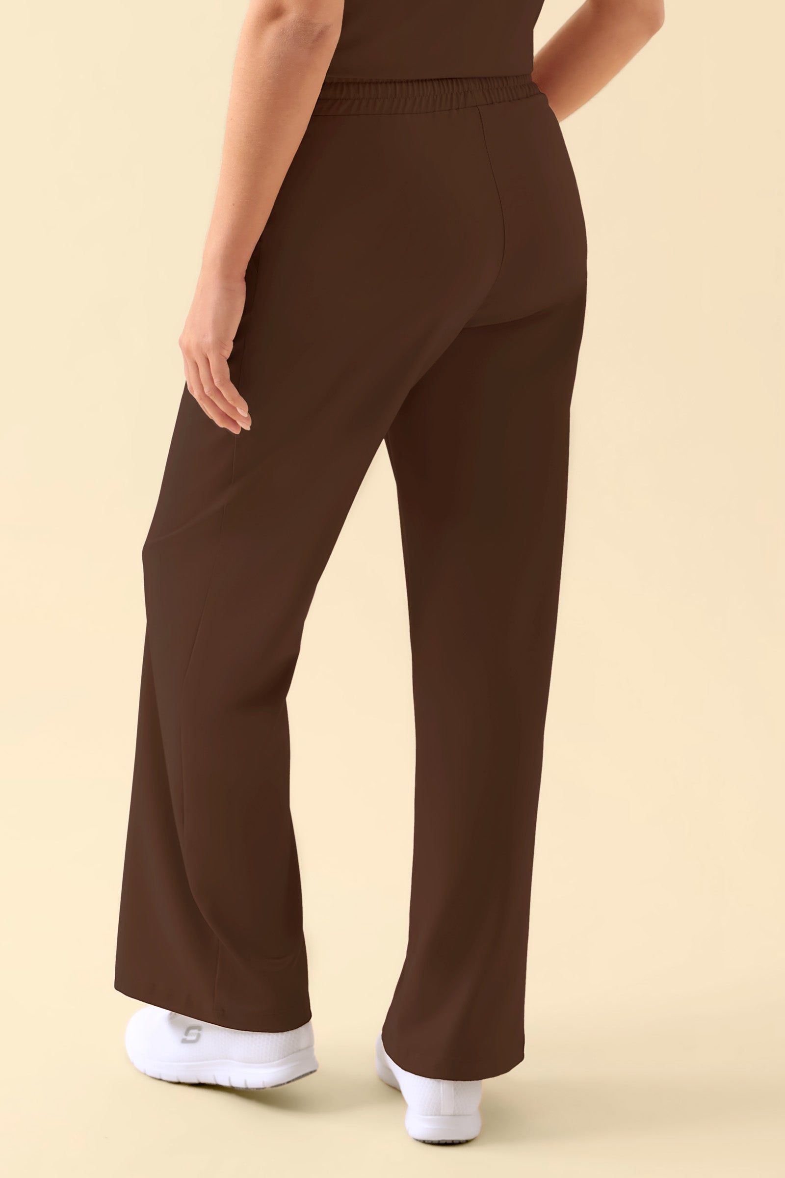 KAERE Hose Damen - weites Bein coffee, Rückansicht