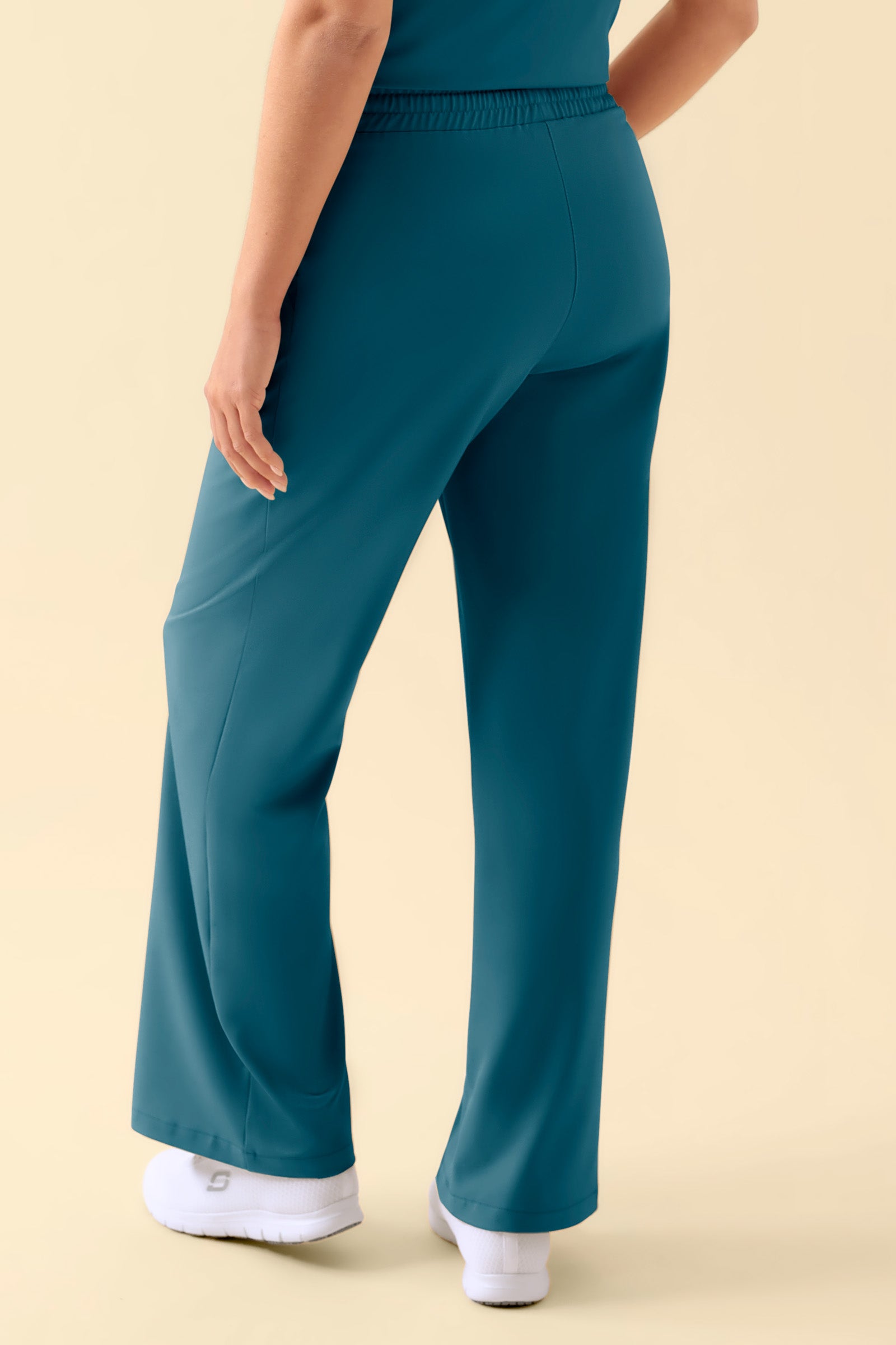 KAERE Hose Damen - weites Bein petrol, Rückansicht