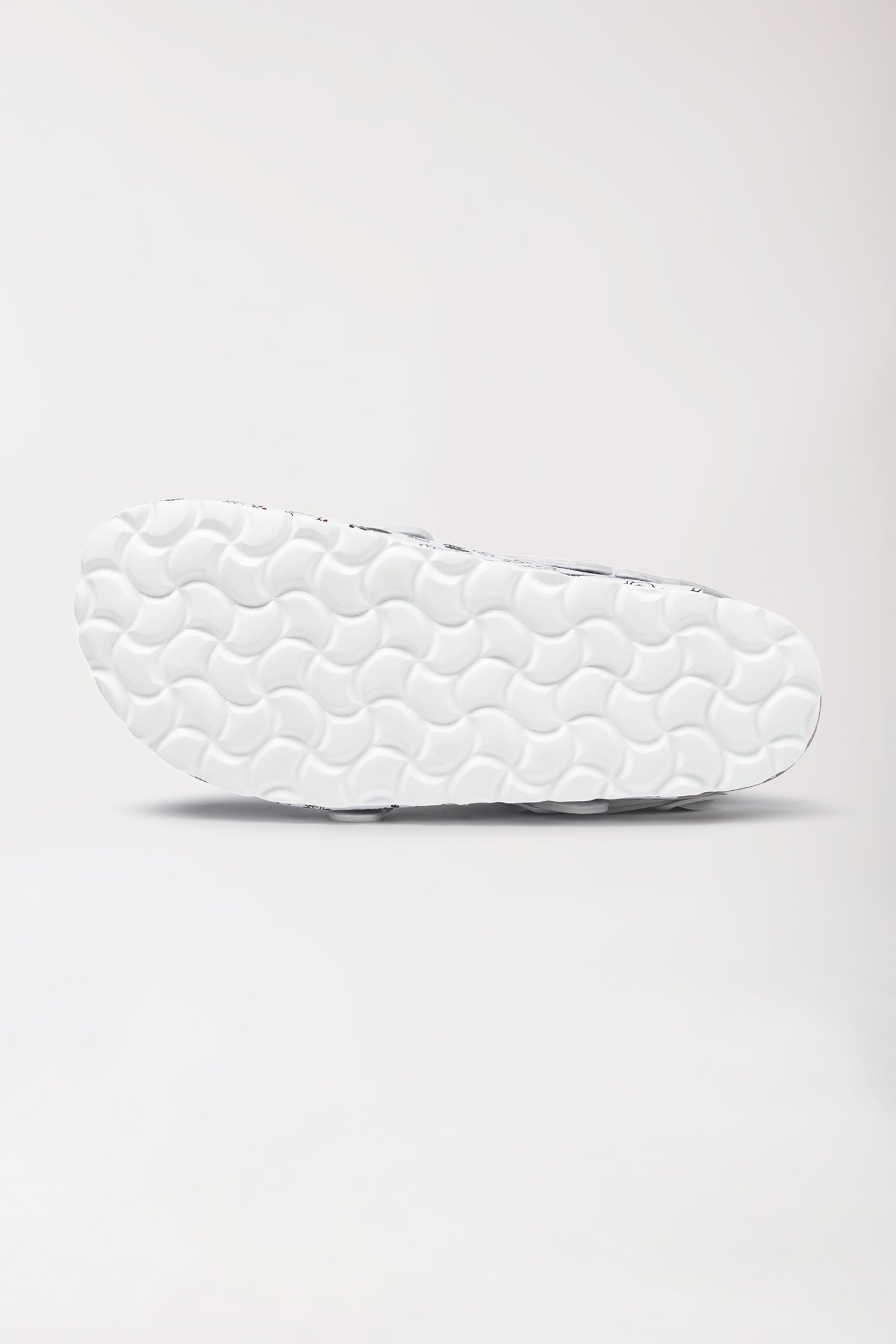 Damen Clog - Kreuzriemen - weiß/schwarz, Rückansicht