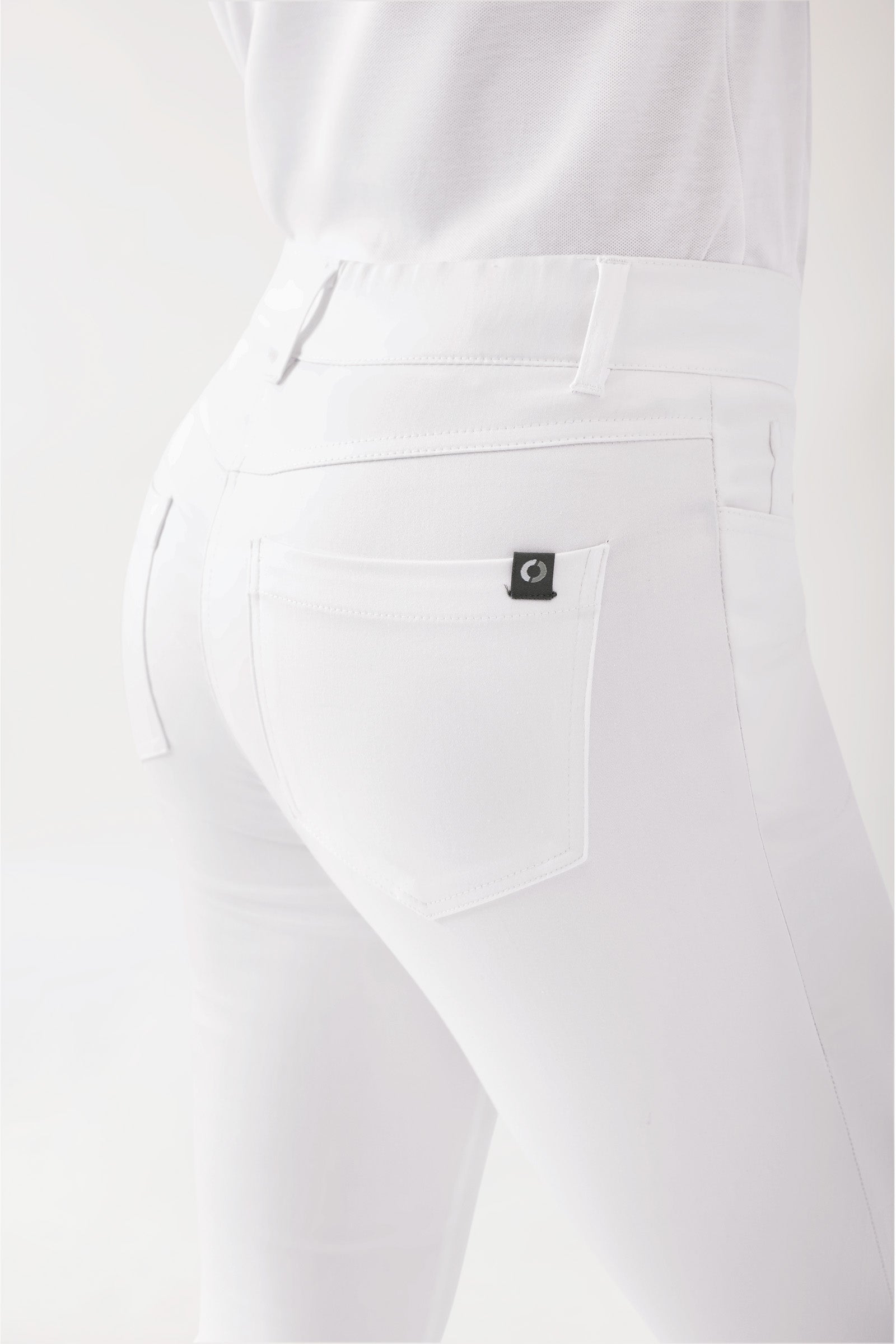 COMFY FLEX 5-Pocket Hose Damen - schlankes Bein weiß, Rückansicht
