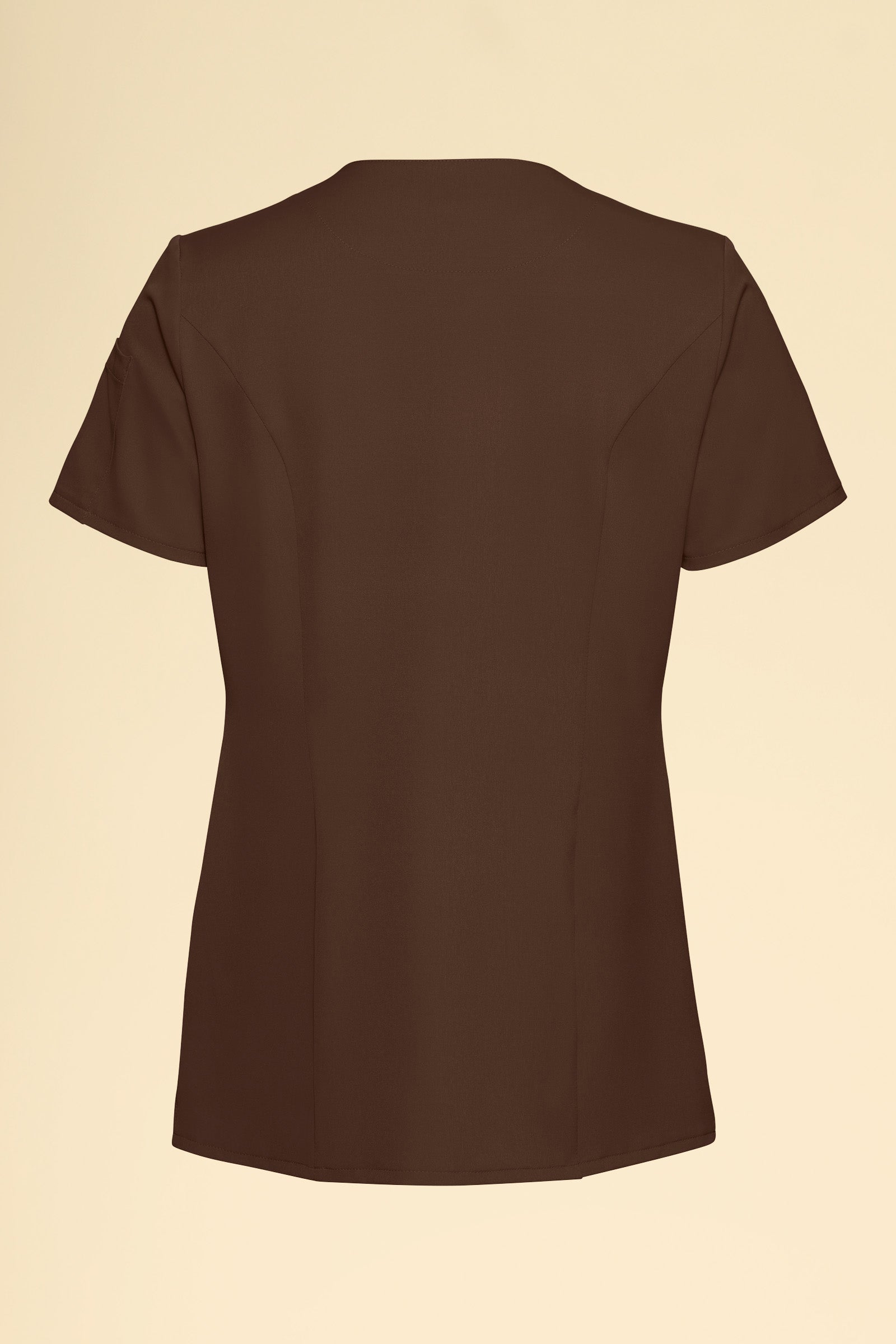 KAERE Kasack Damen - durchgeknöpft coffee, Rückansicht