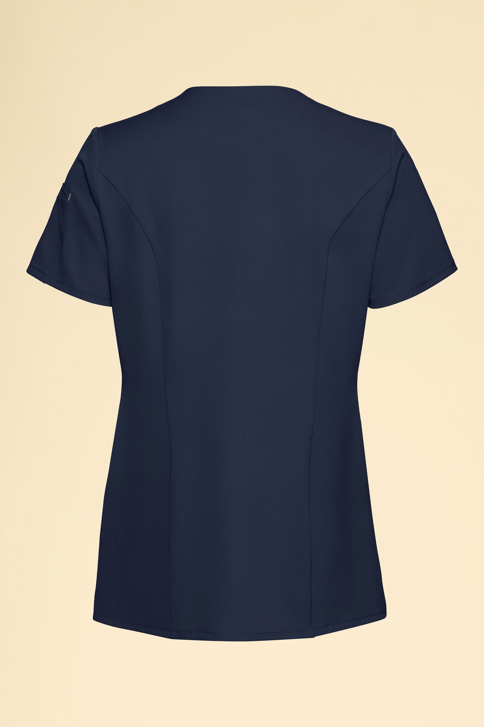 KAERE Kasack Damen - durchgeknöpft navy, Rückansicht