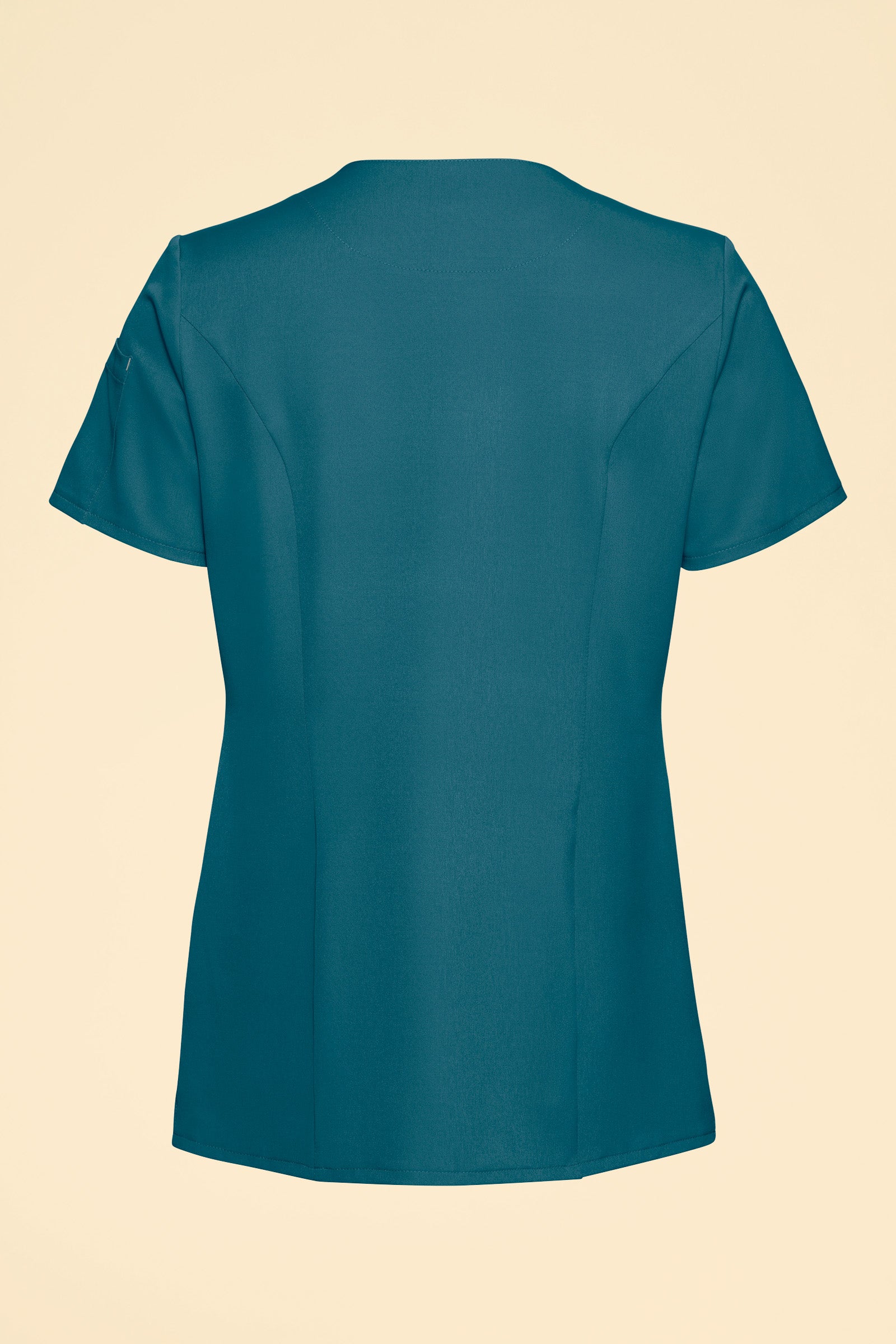 KAERE Kasack Damen - durchgeknöpft petrol, Rückansicht