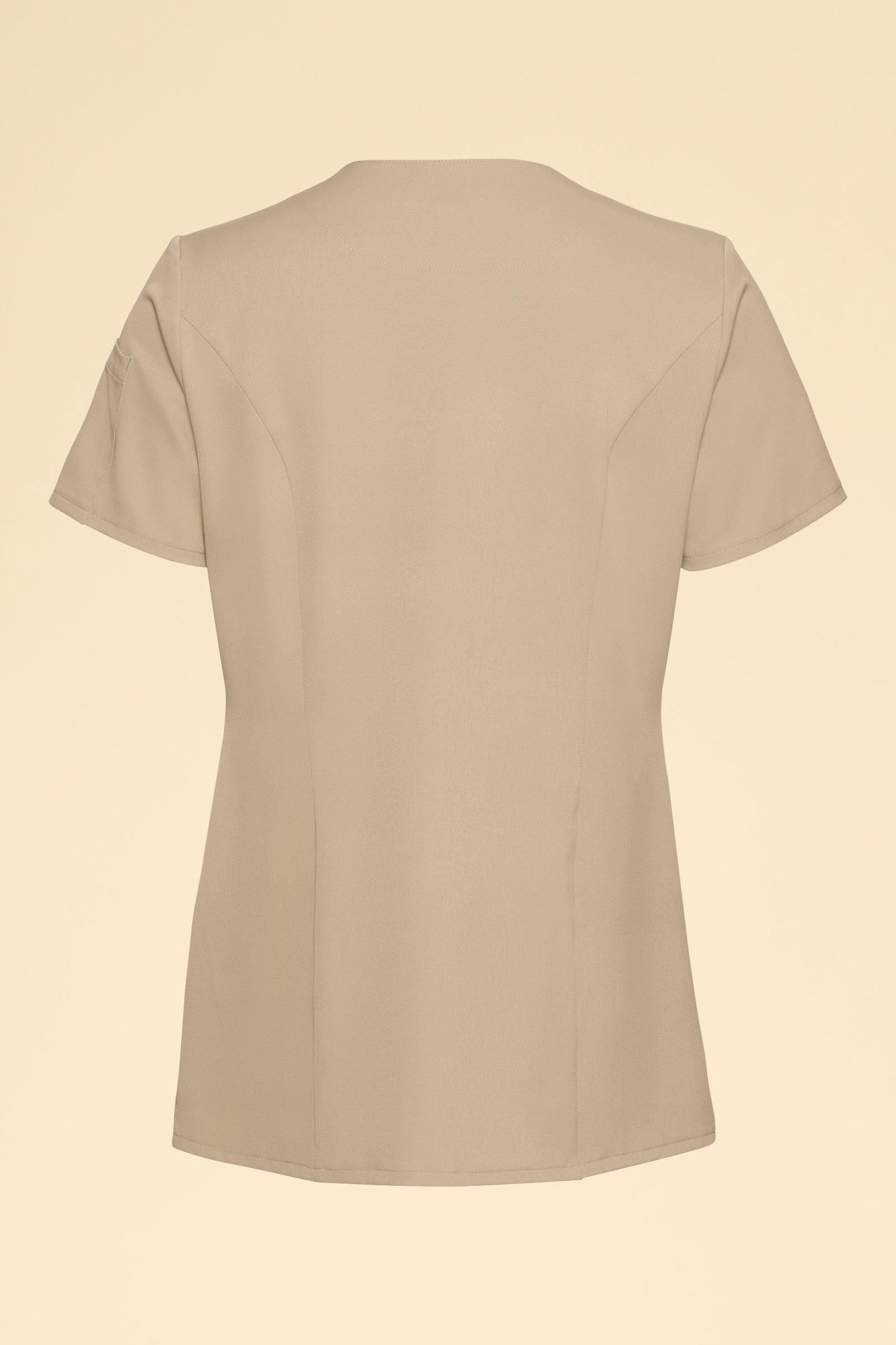 KAERE Kasack Damen - durchgeknöpft sand, Rückansicht