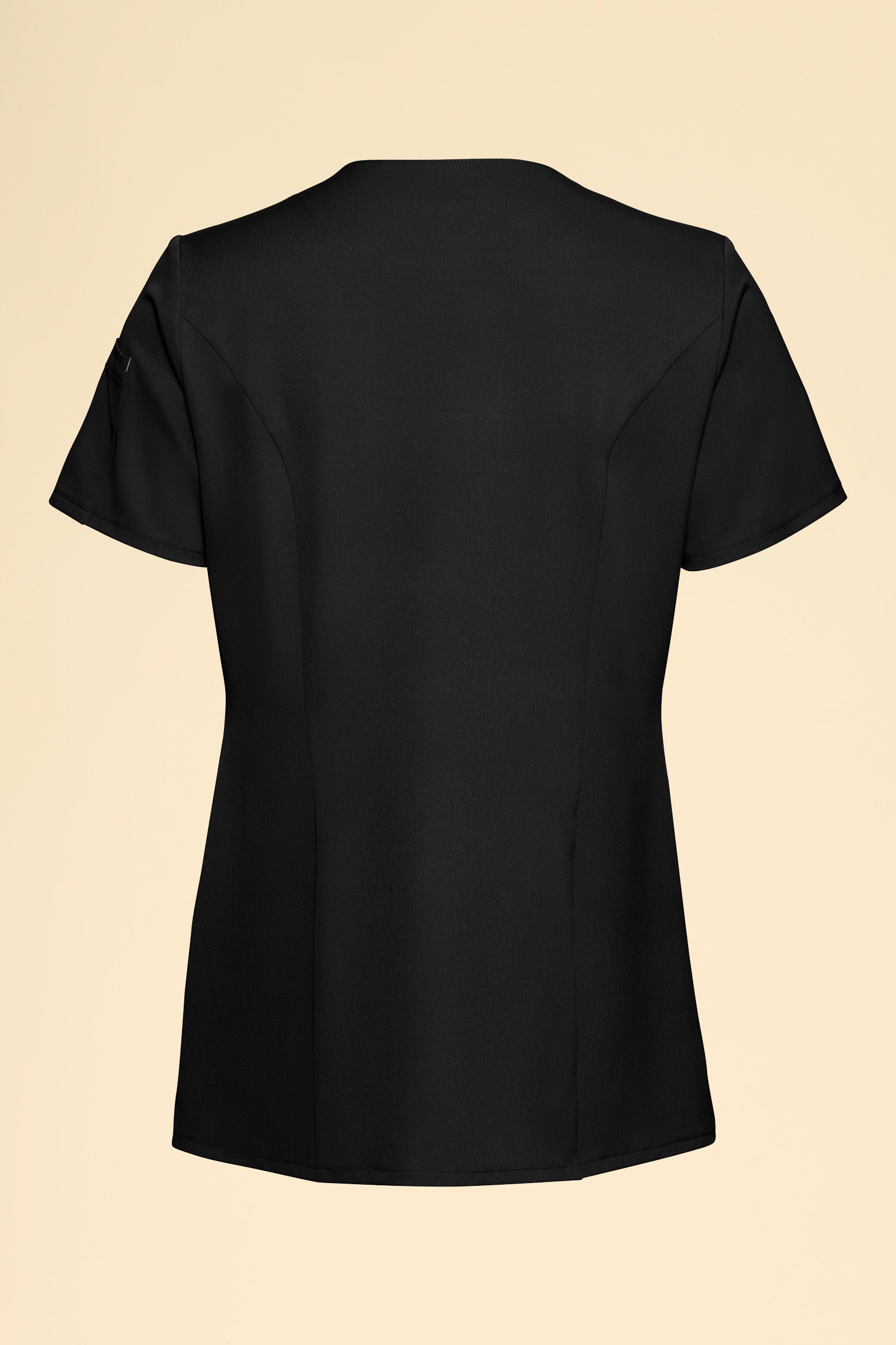 KAERE Kasack Damen - durchgeknöpft schwarz, Rückansicht