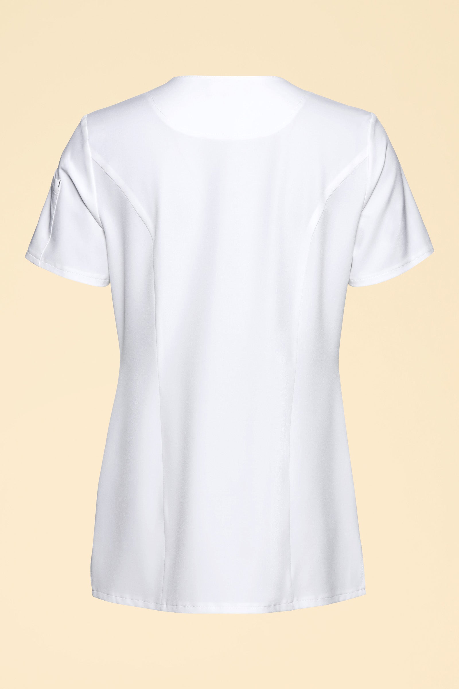 KAERE Kasack Damen - durchgeknöpft weiß, Rückansicht