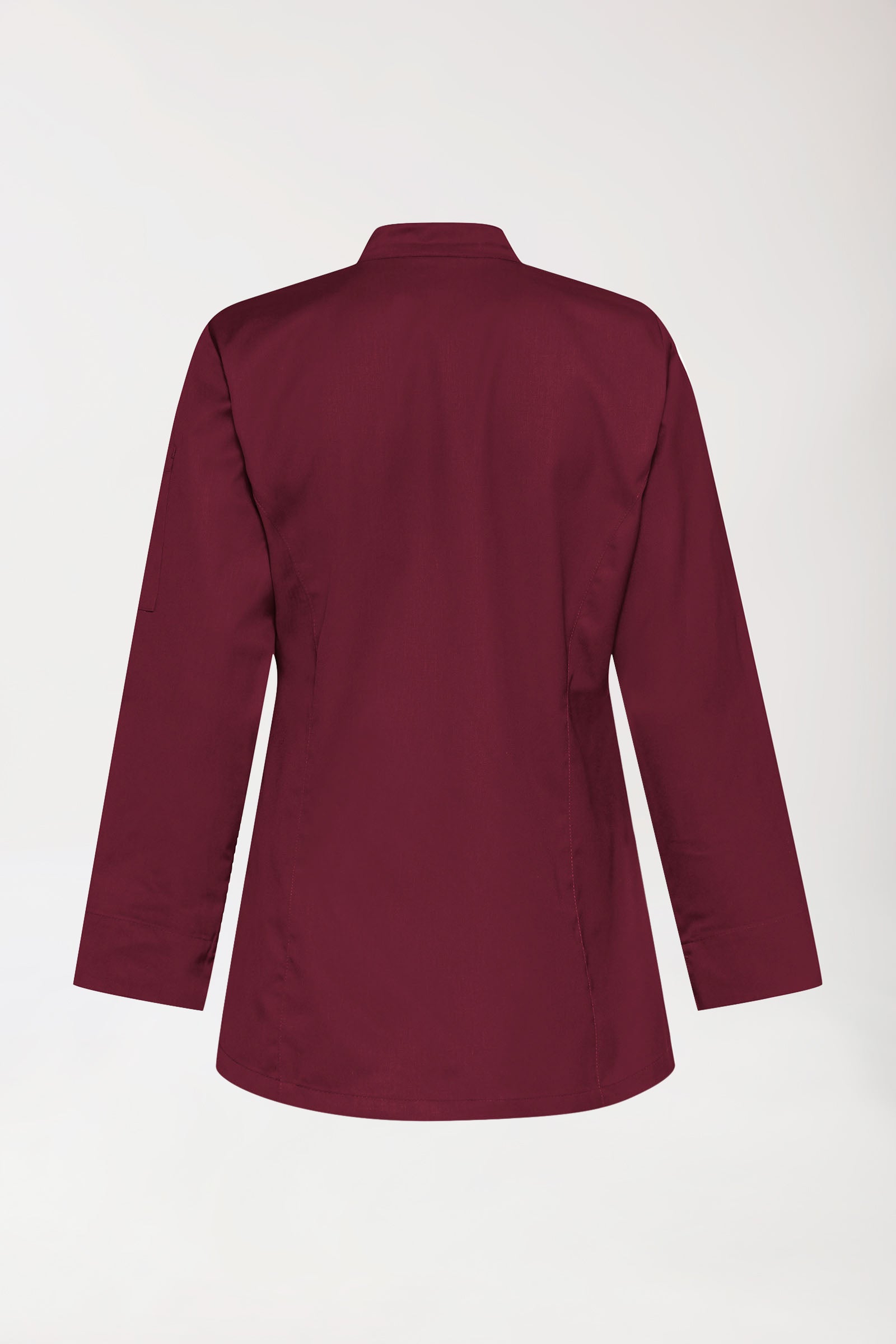 Gastro Kochjacke Damen - 1/1 Arm bordeaux, Rückansicht
