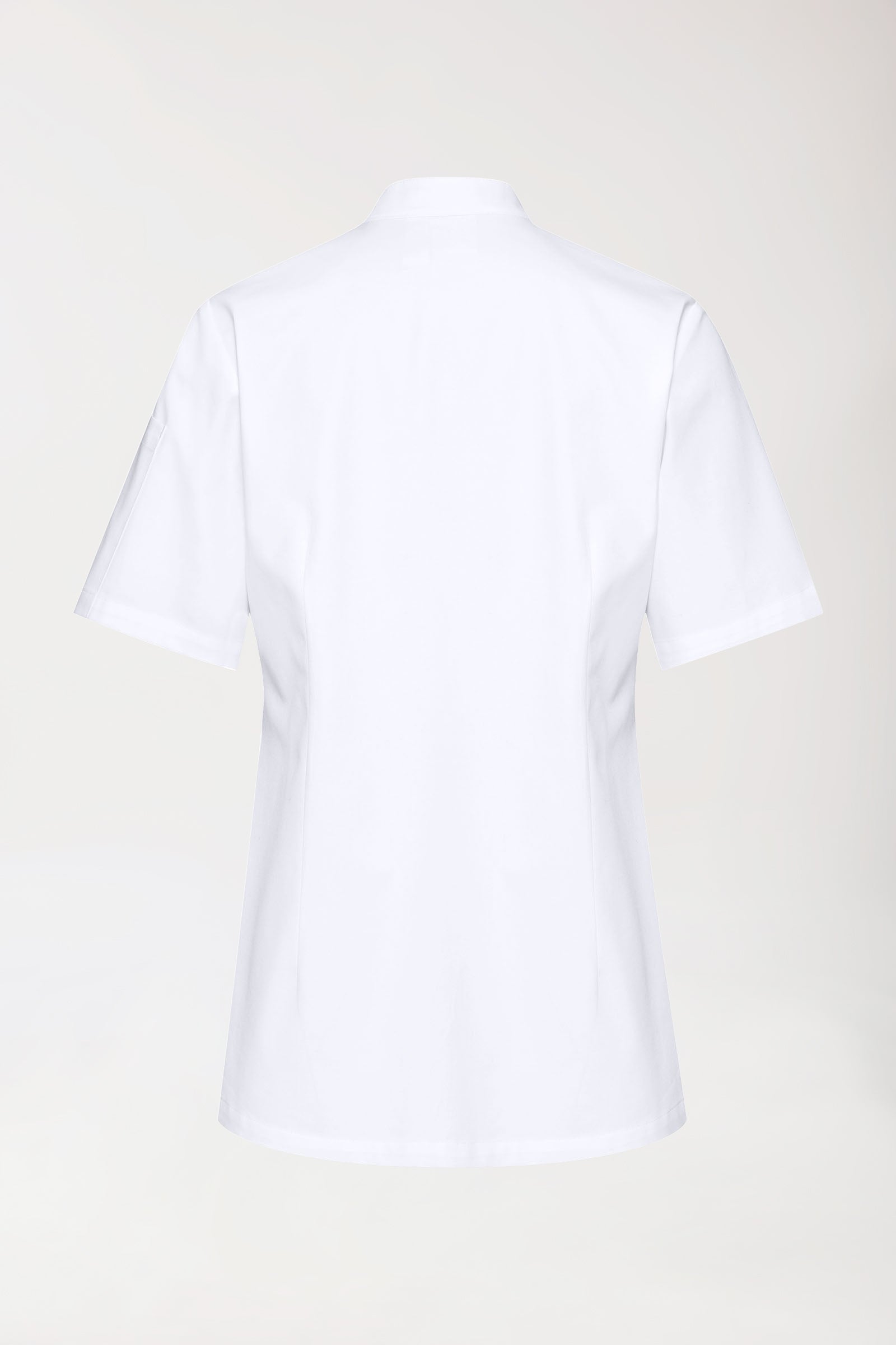 Gastro Kochjacke Damen - 6er Knopfreihe - 1/2 Arm weiß, Rückansicht