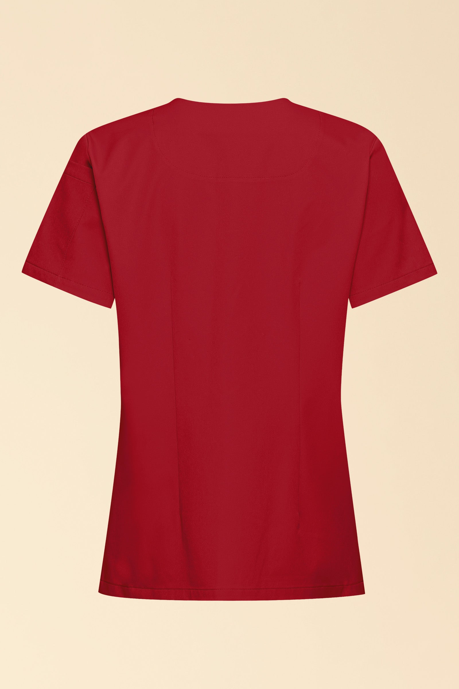 KAERE Schlupfkasack Damen - V-Ausschnitt rot, Rückansicht