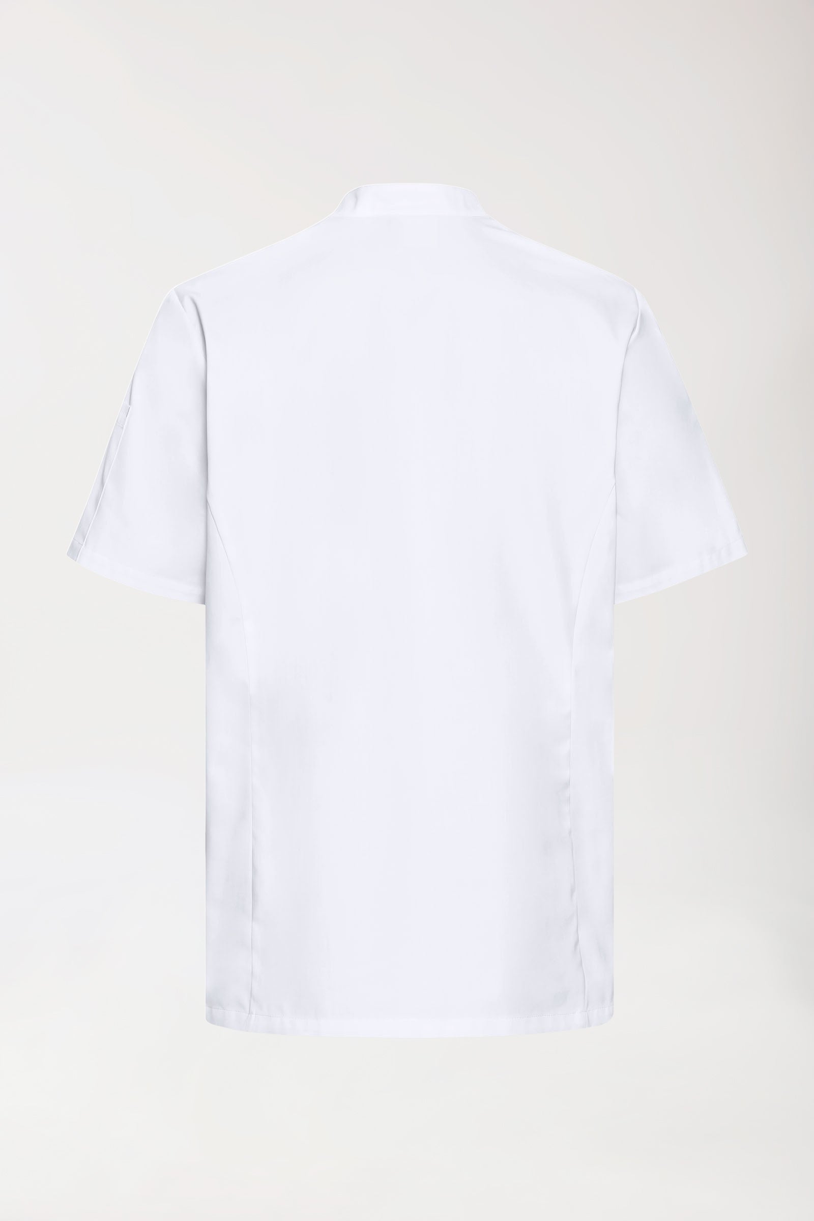 Gastro Kochjacke Herren - Druckknopfleiste - 1/2 Arm weiß, Rückansicht