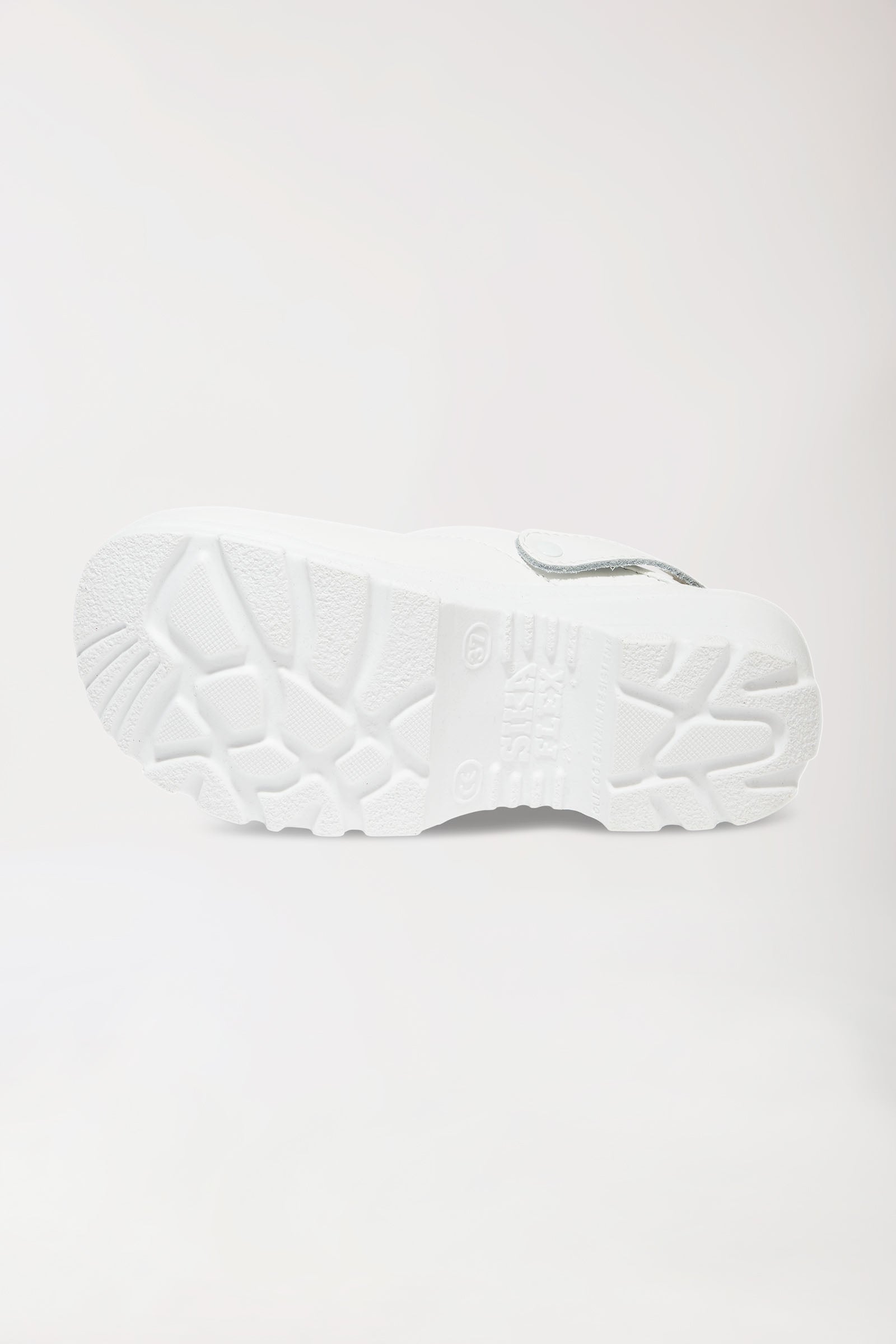 Berufs-Clog Weiß Permair Leder Unisex, Rückansicht