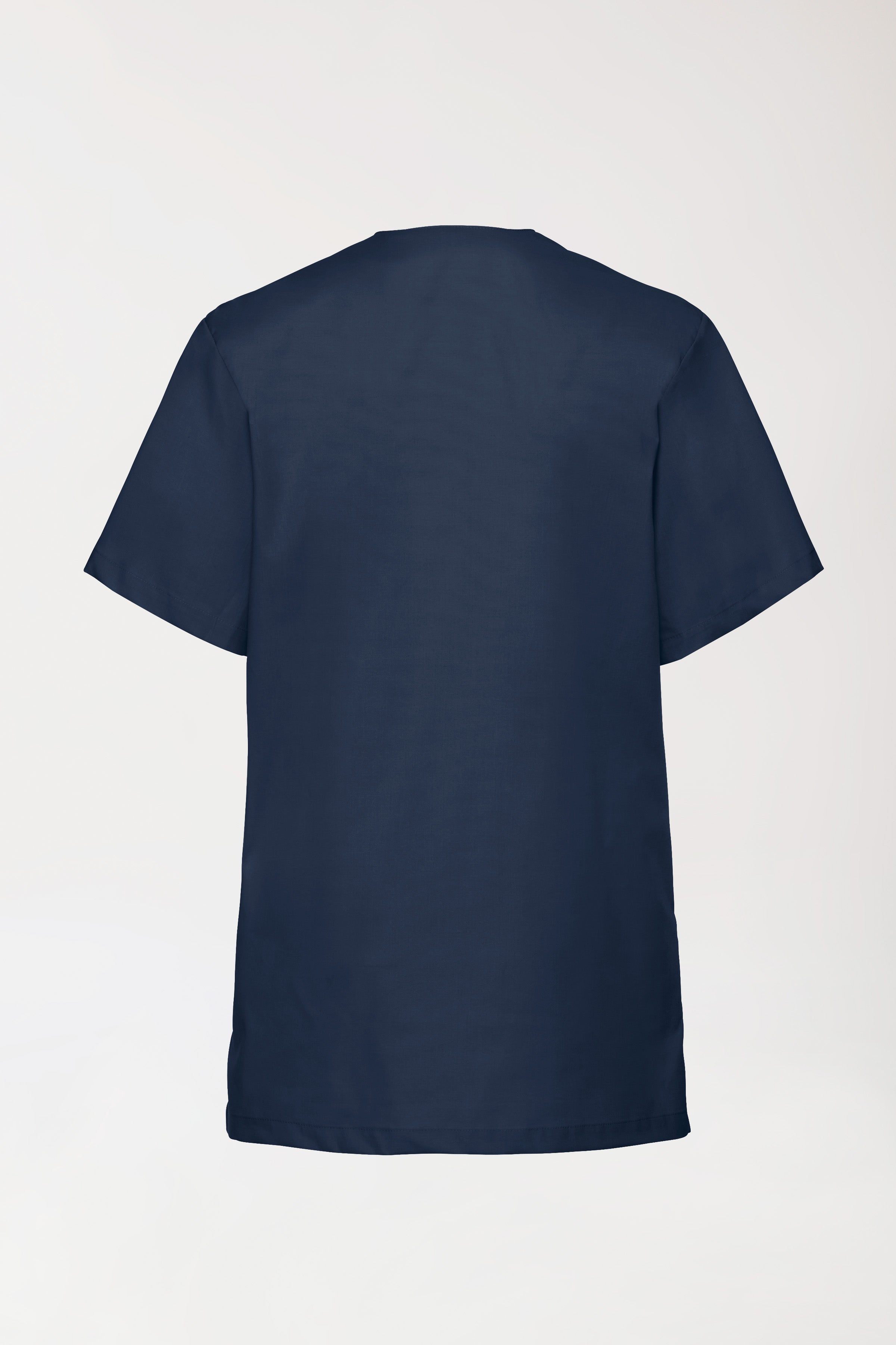 Stretch Schlupfkasack Unisex - V-Ausschnitt navy, Rückansicht