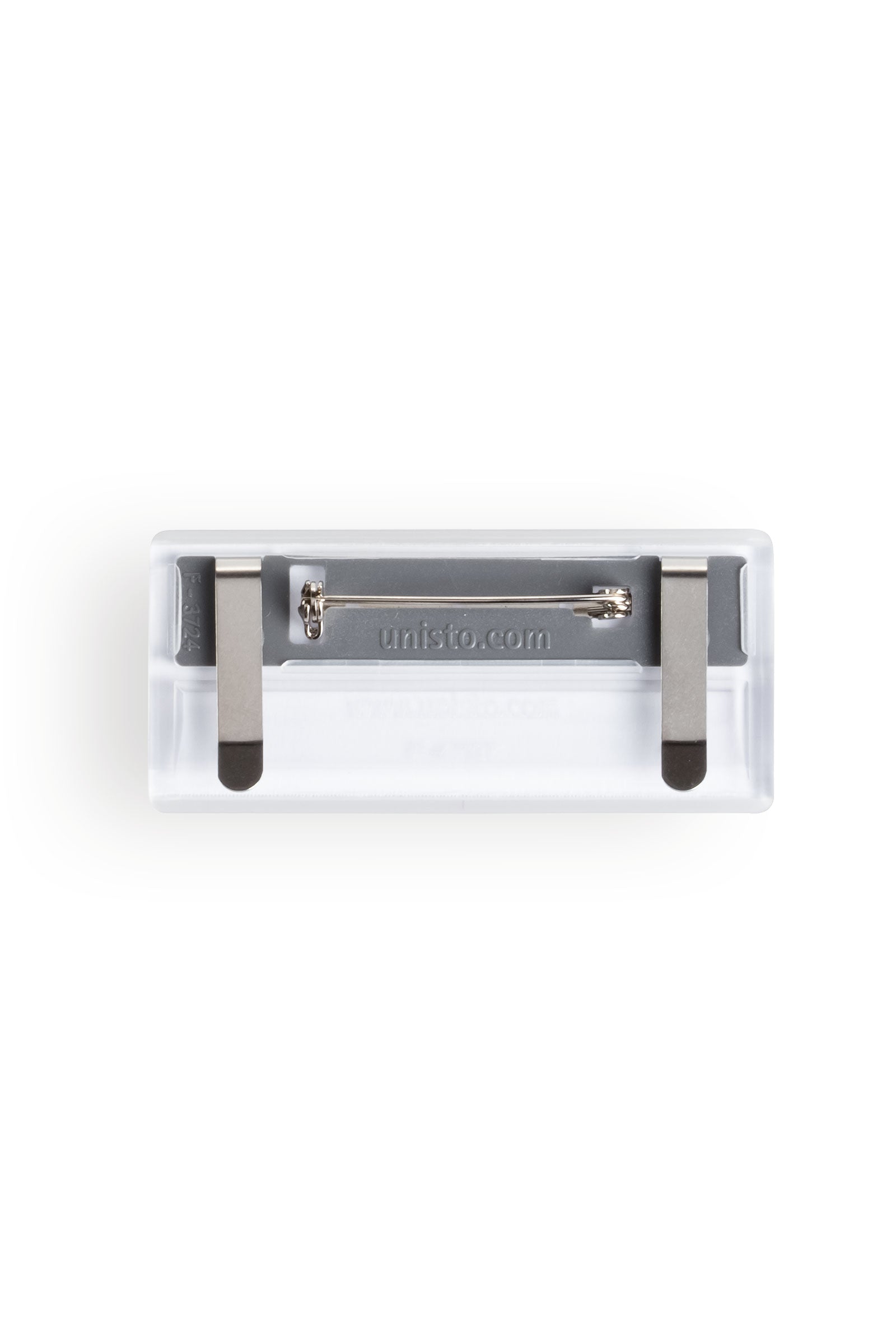 Namensschild Anstecknadel Transparent 7x3 cm